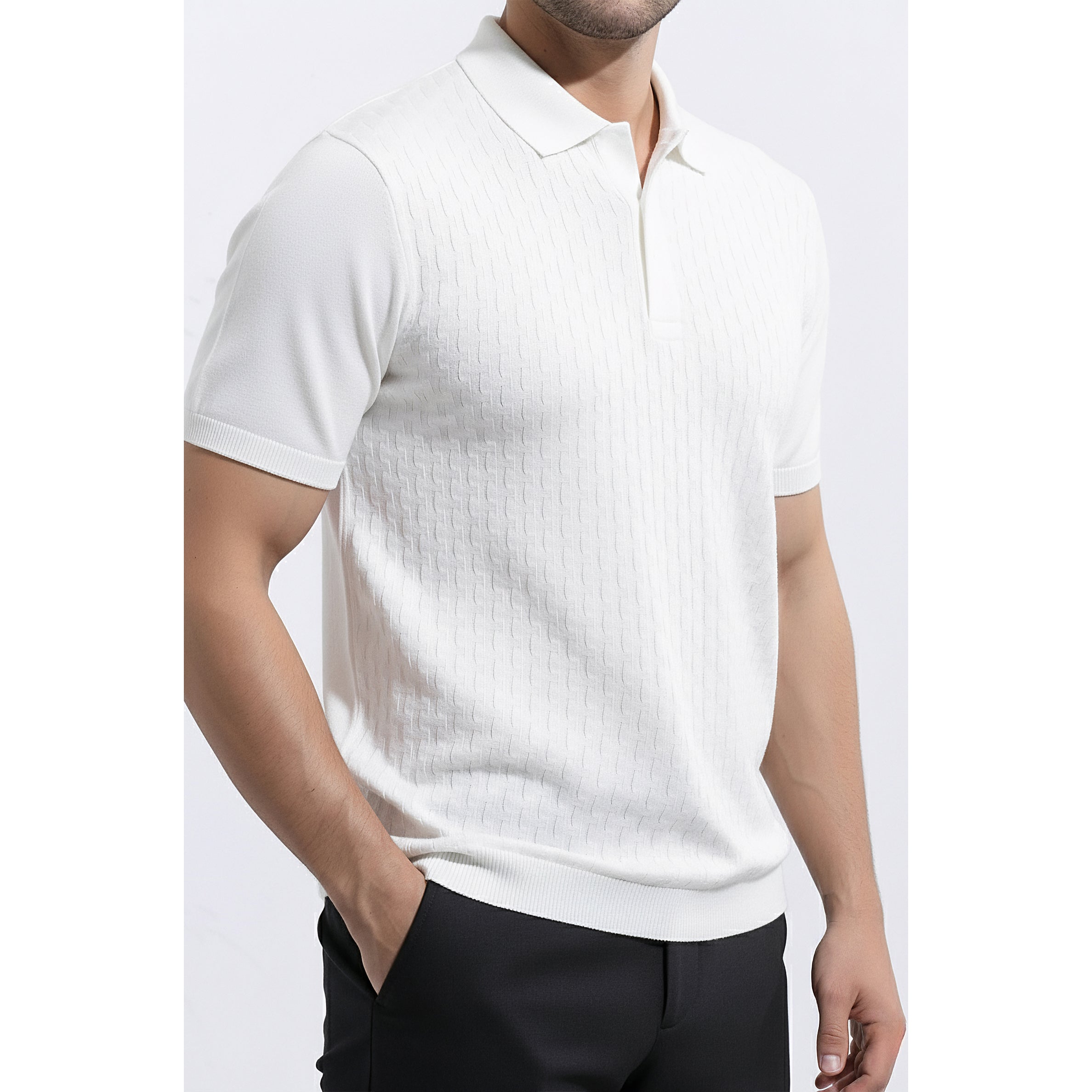 Mens Knitted Polo