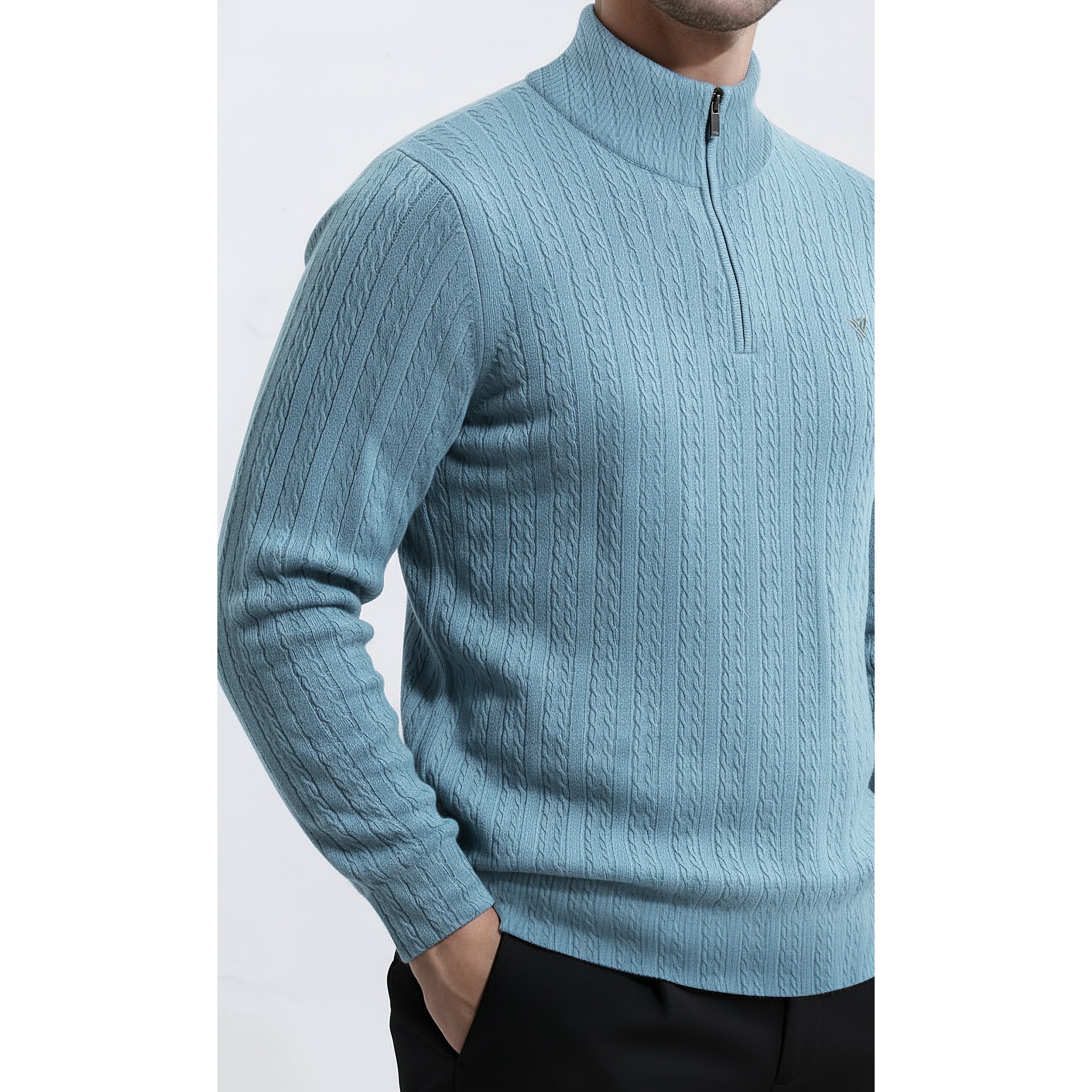 Mens Mock Neck Sweatshirt