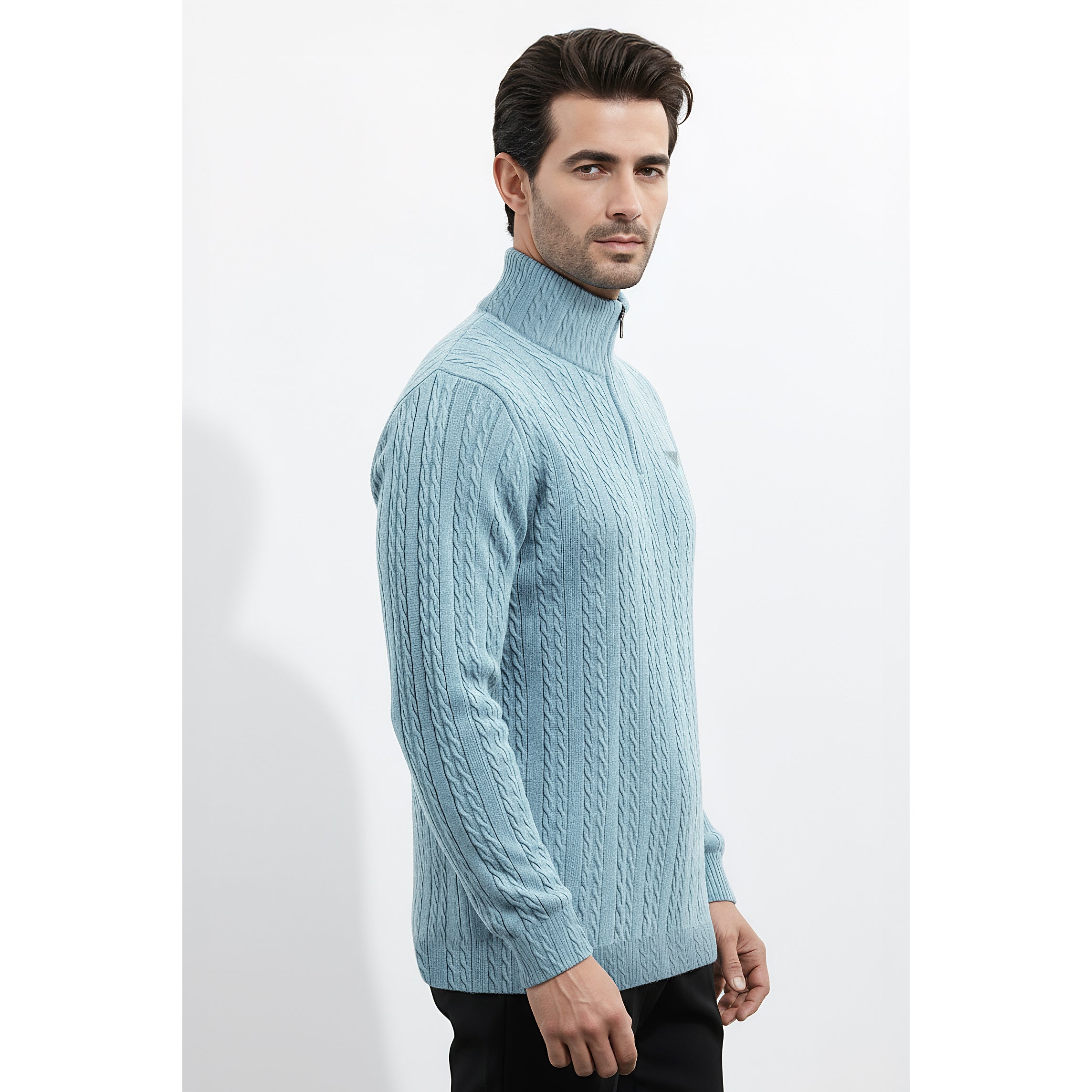 Mens Mock Neck Sweatshirt
