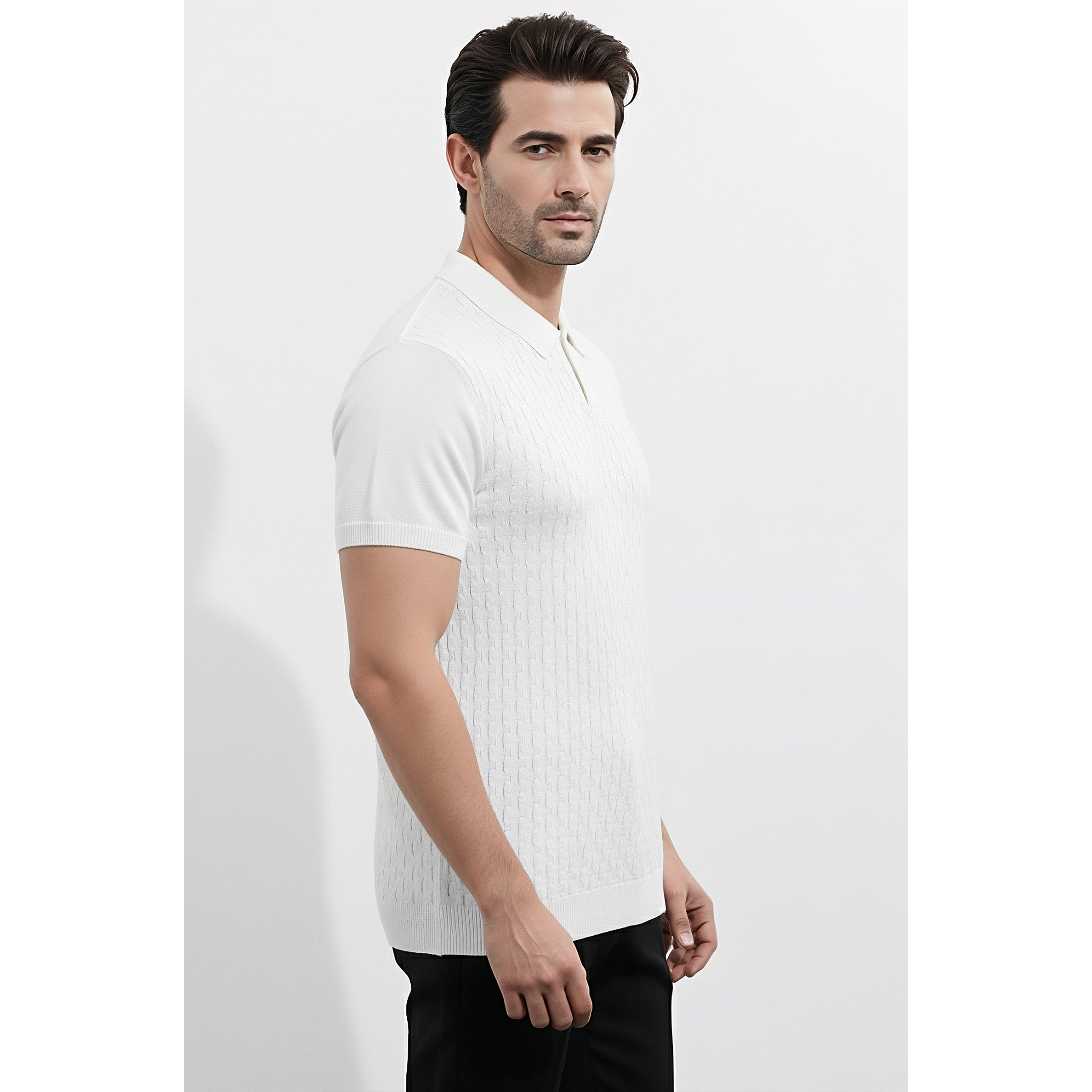 Mens Knitted Polo