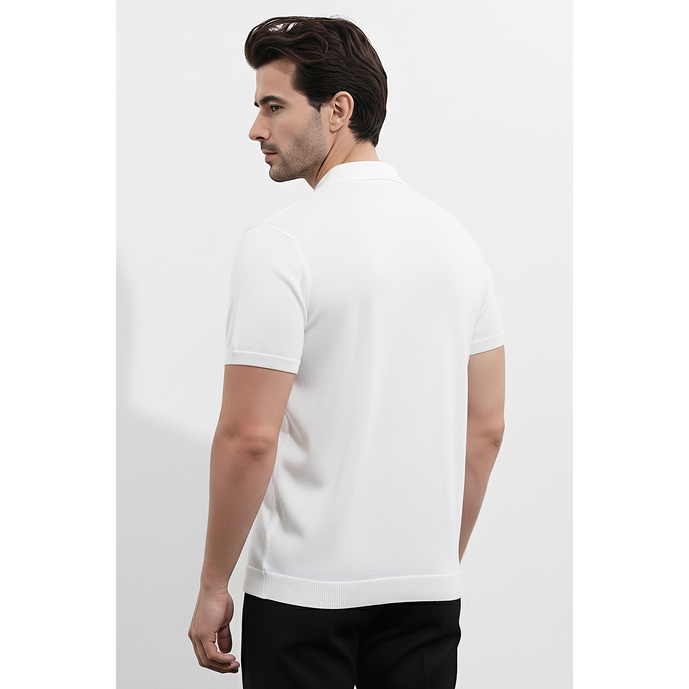 Mens Knitted Polo