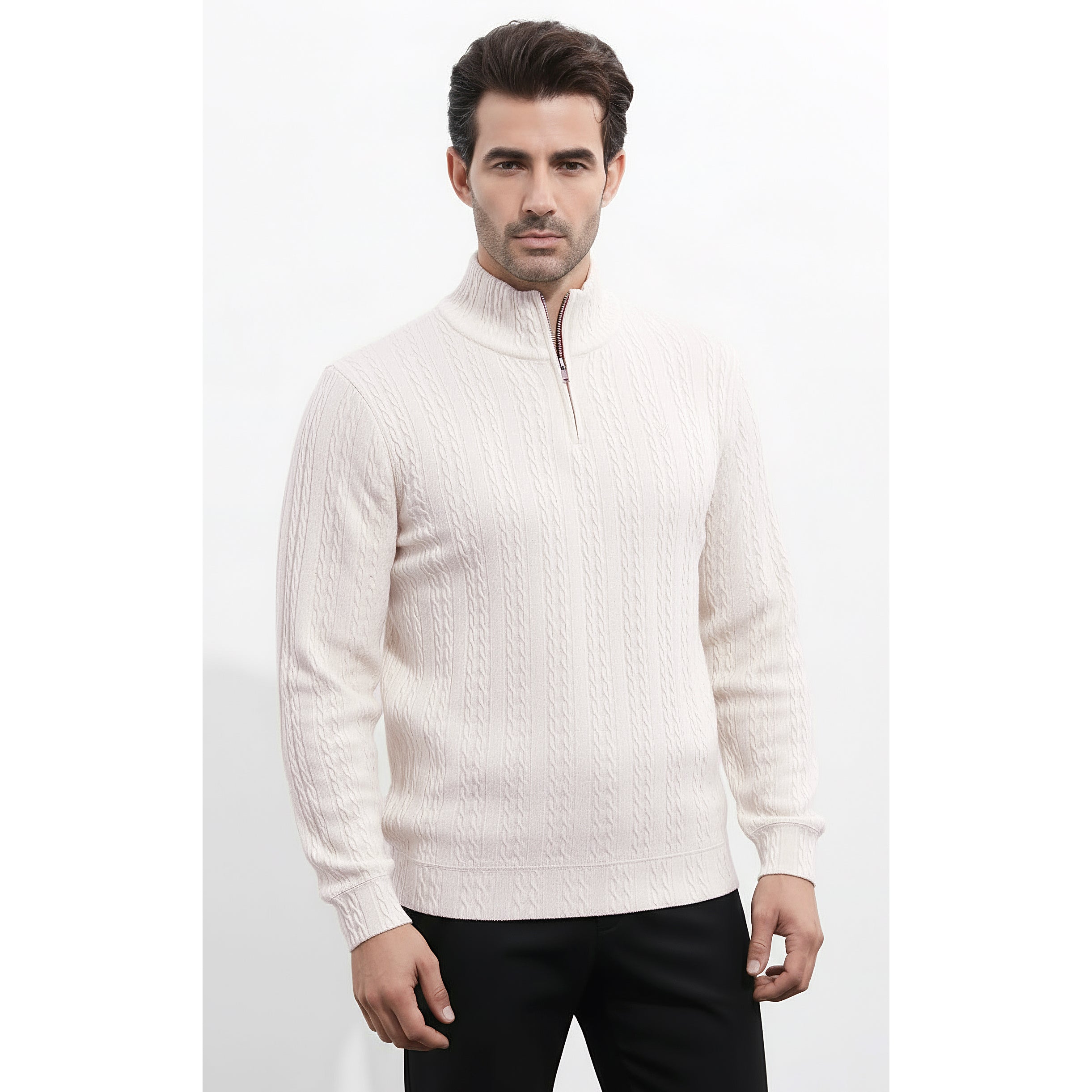 Mens Mock Neck Sweatshirt