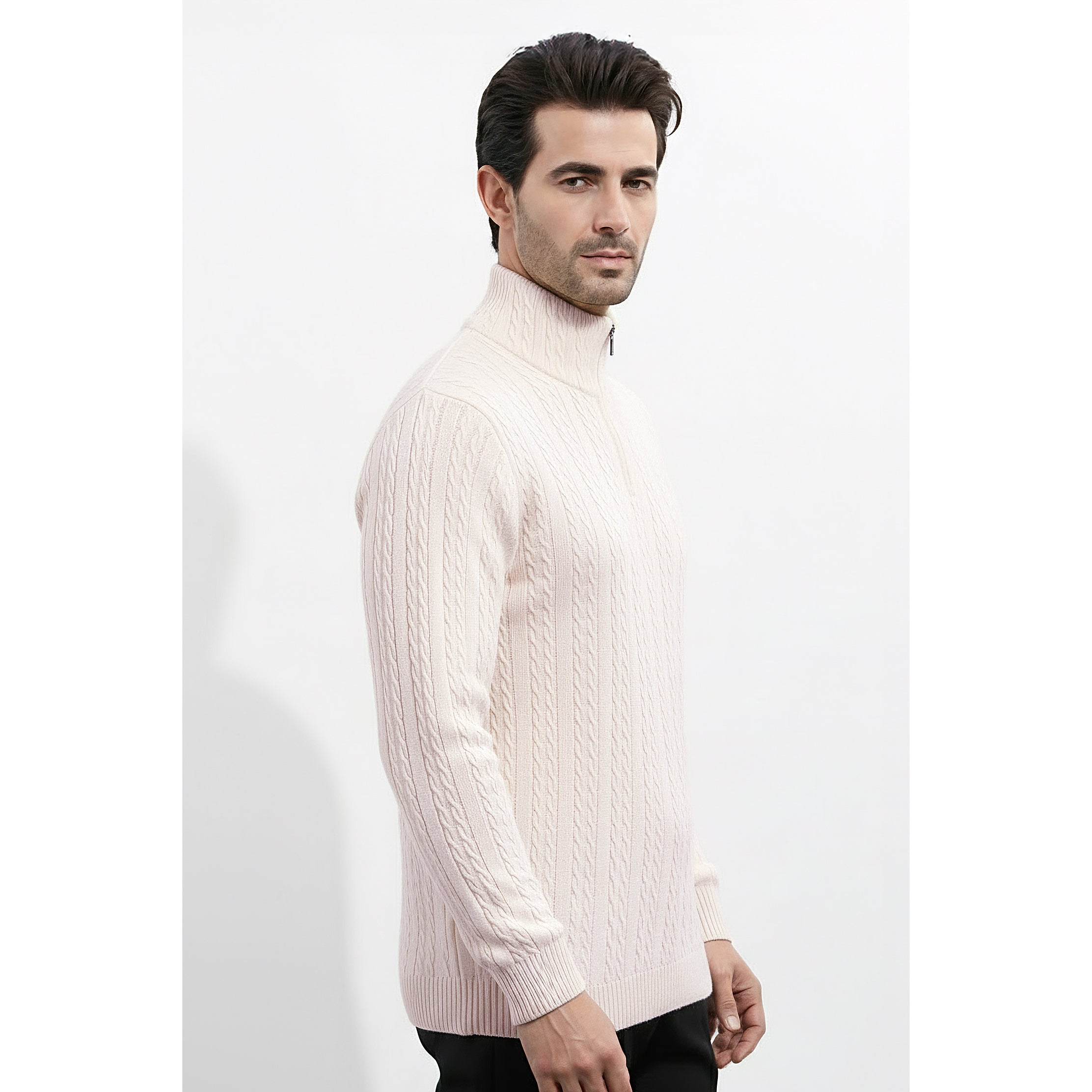 Mens Mock Neck Sweatshirt
