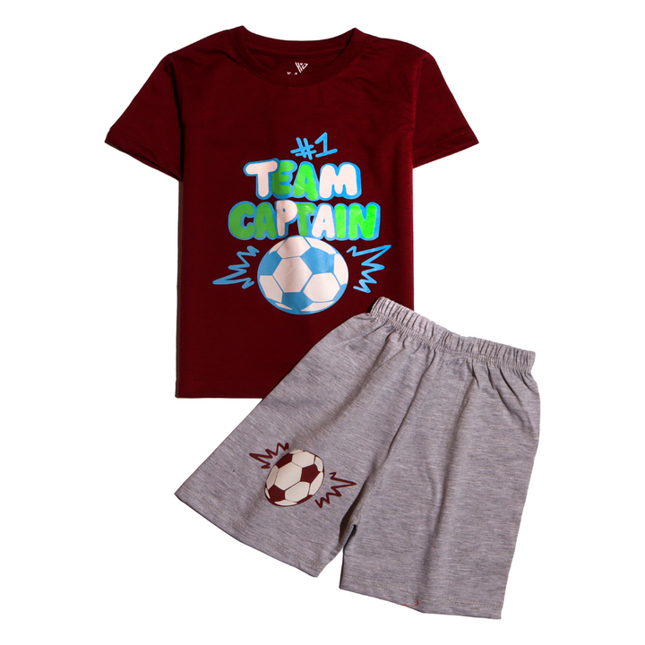 Boys Half Sleeves 2 Piece Suit (team)