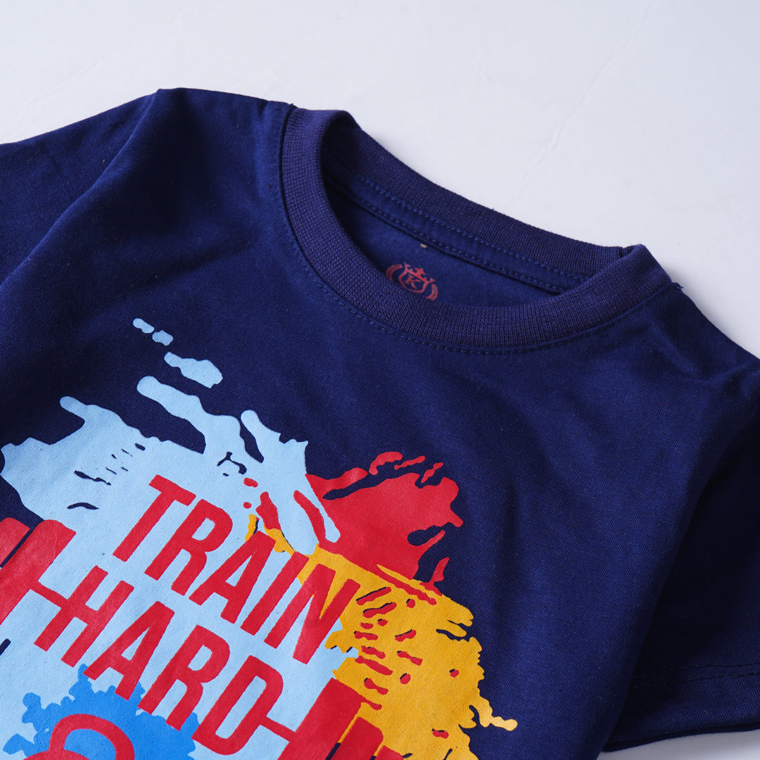 Boys Half Sleeves-Printed T-Shirt (train)