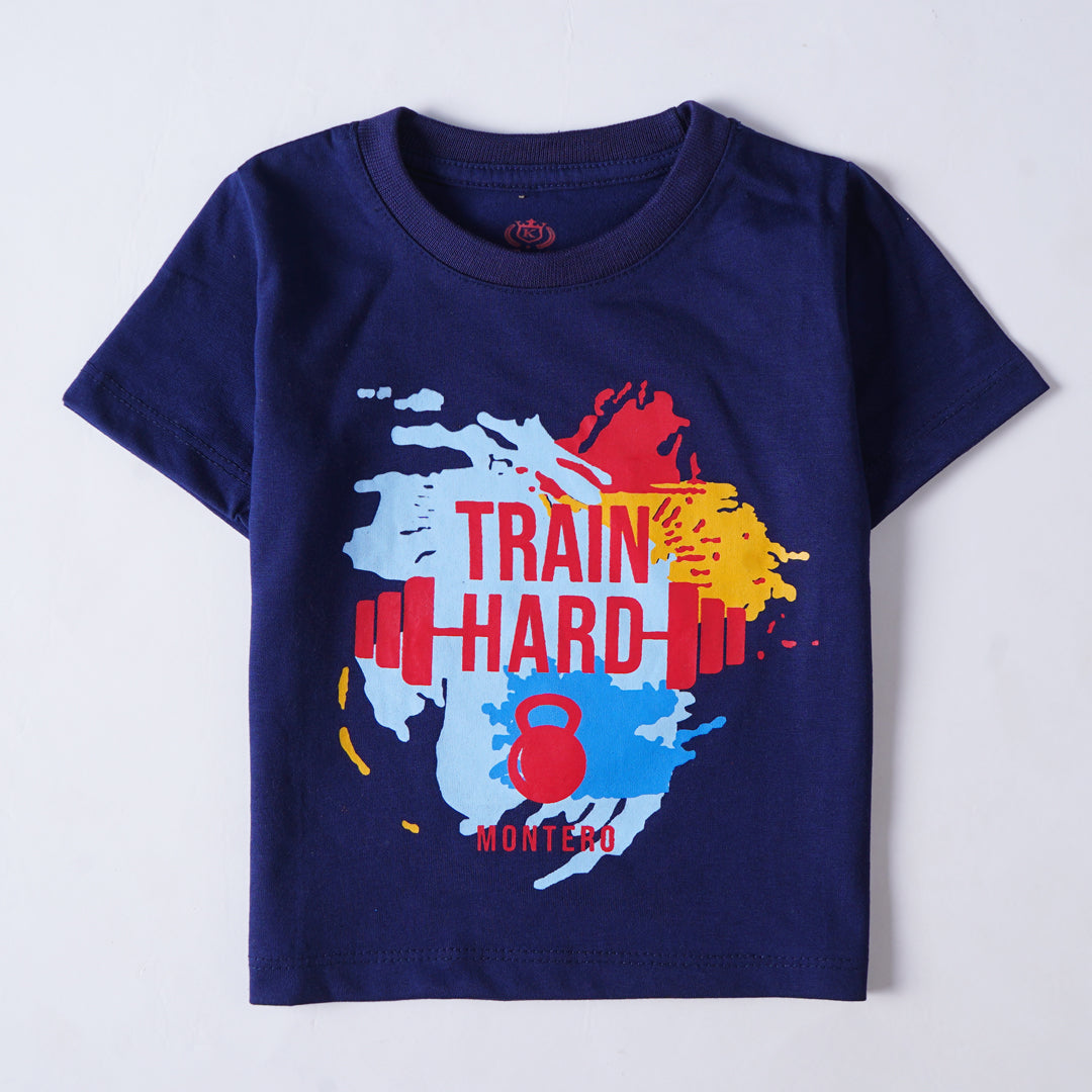 Boys Half Sleeves-Printed T-Shirt (train)