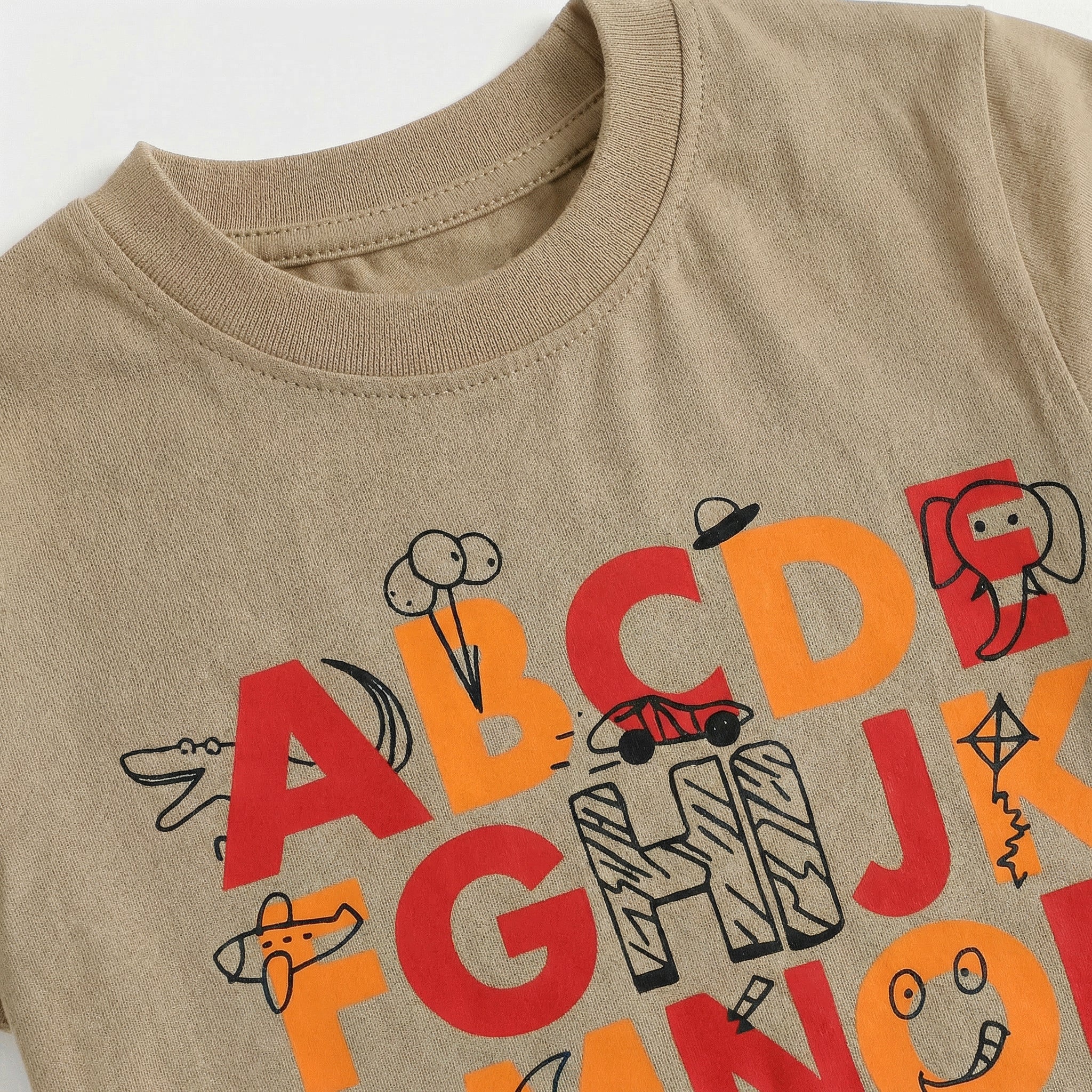 Boys Half Sleeves-Printed T-Shirt (ABC)