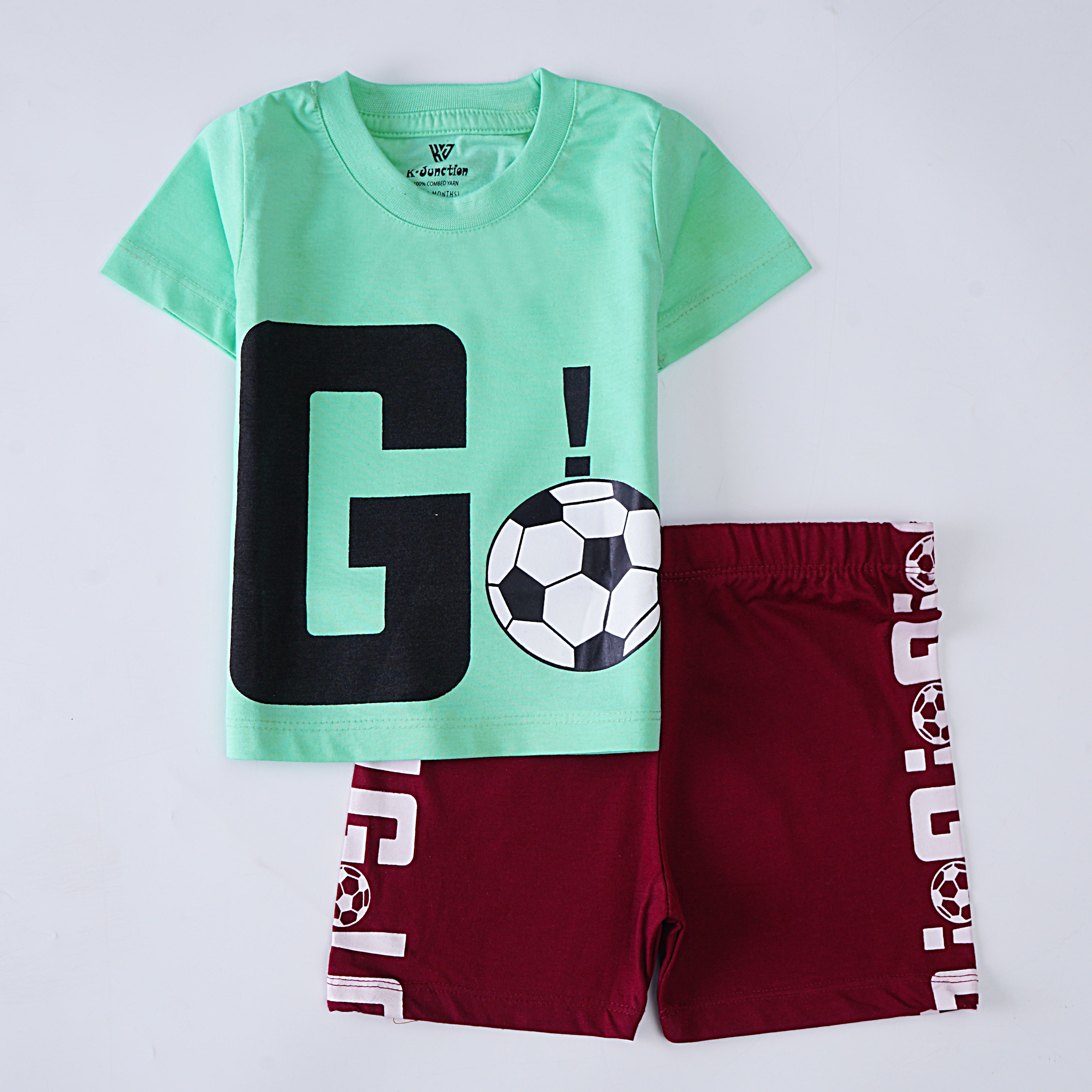 Boys Half Sleeves 2 Piece Suit