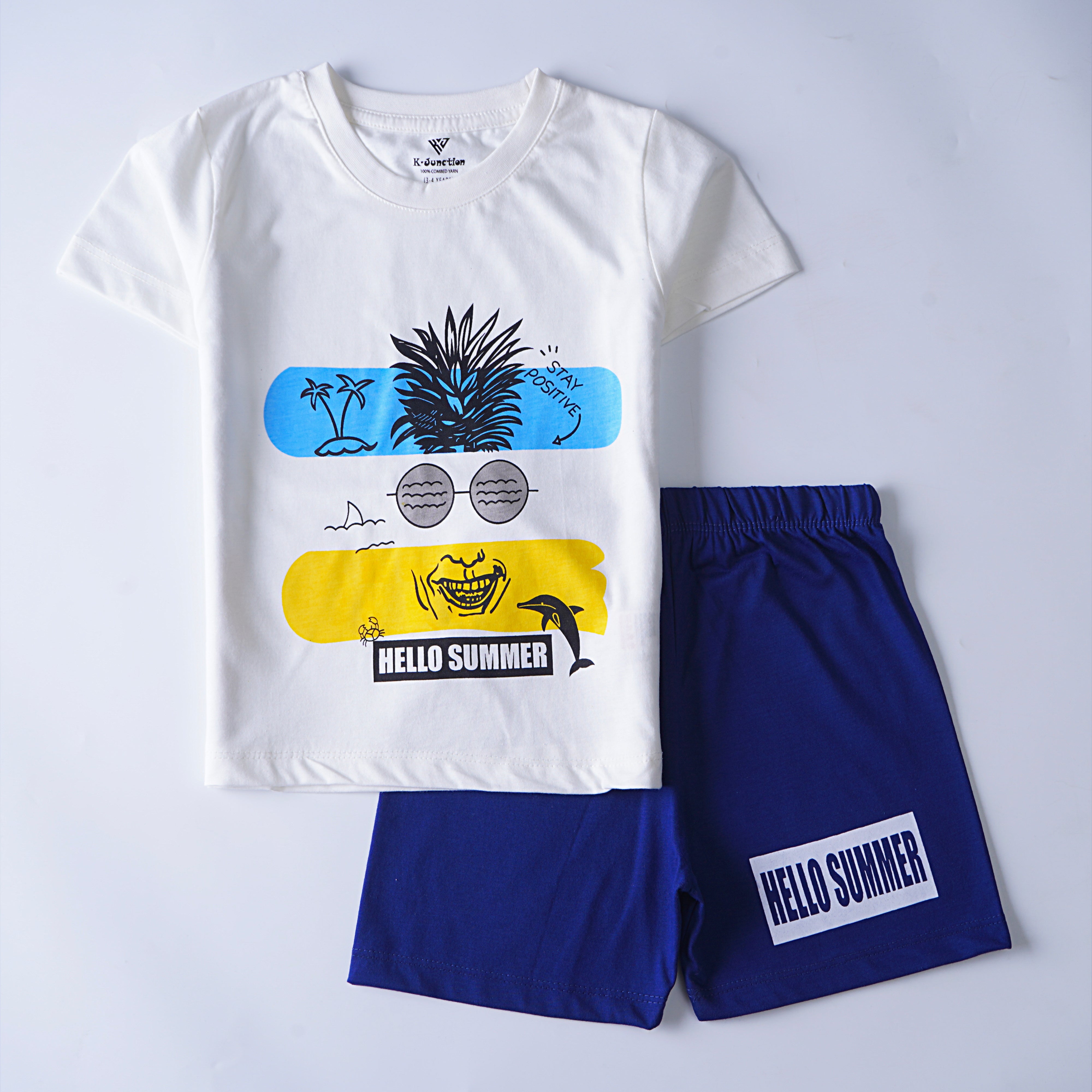 Boys Half Sleeves 2 Piece Suit