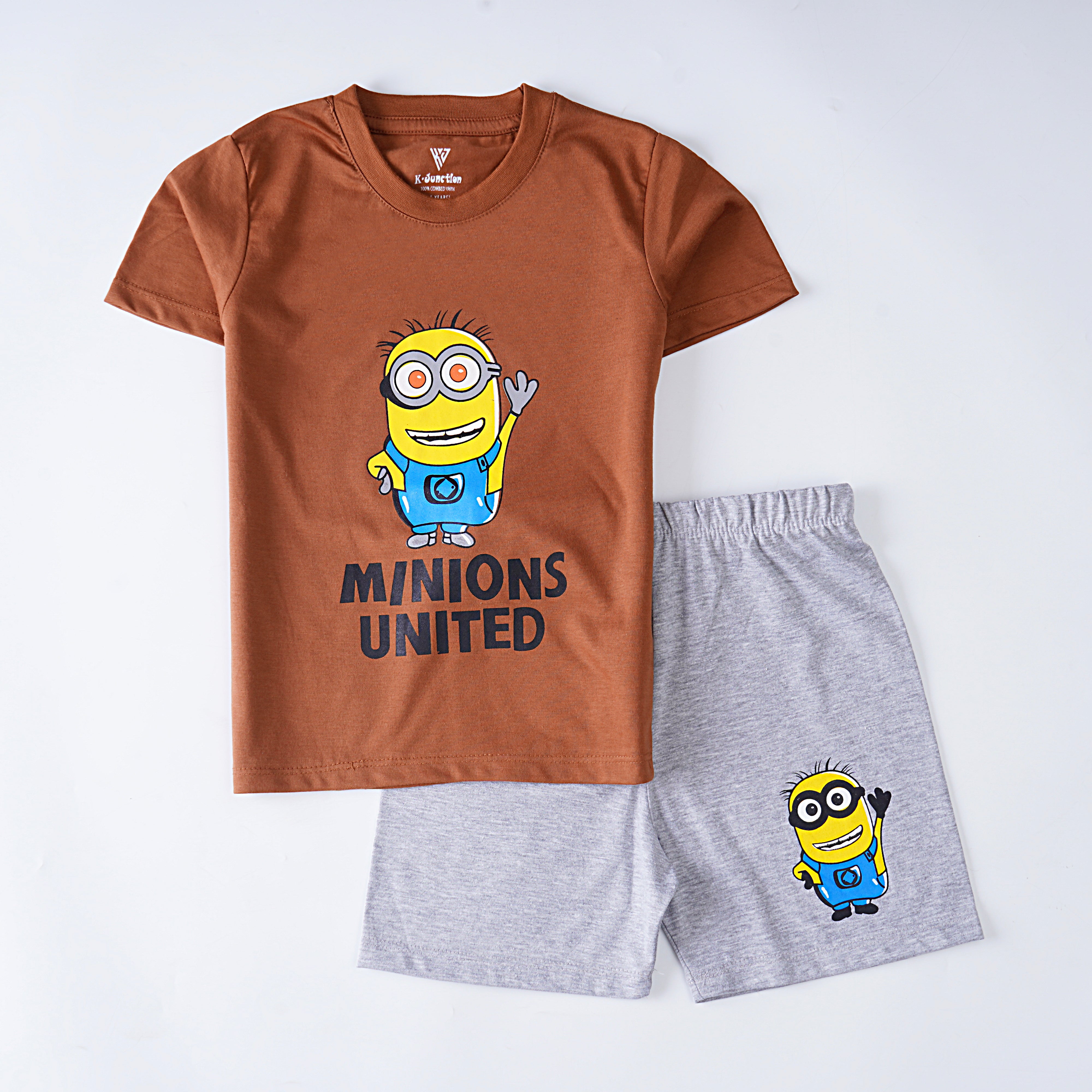 Boys Half Sleeves 2 Piece Suit (Minion)