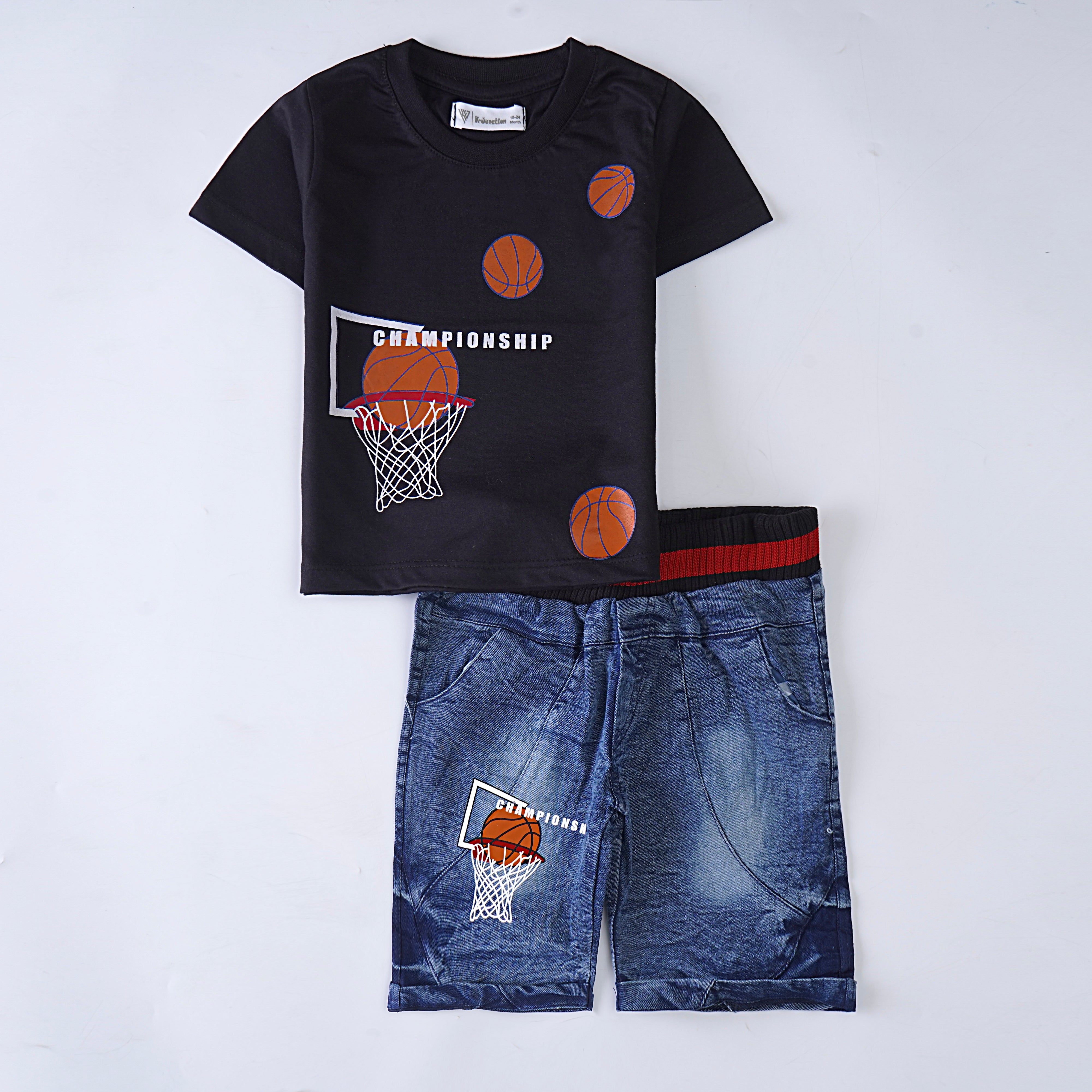 Boys Half Sleeves 2 Piece Suit (Hey)
