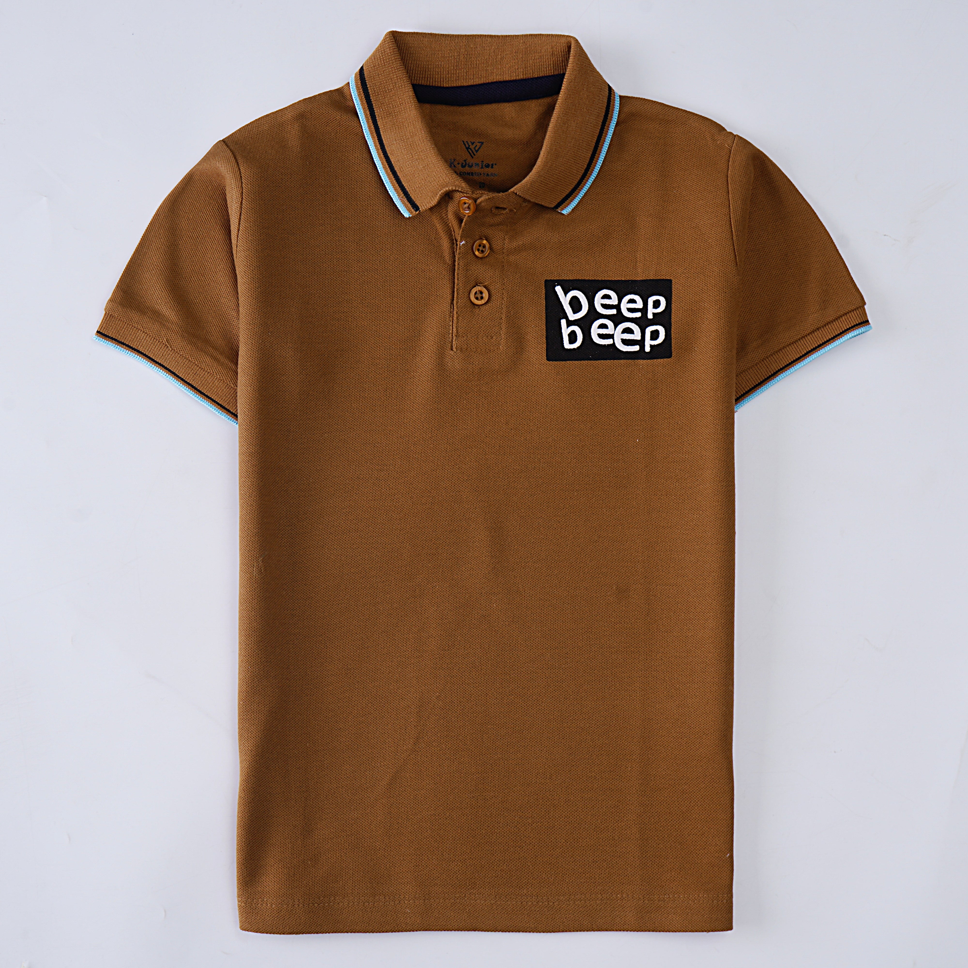 Boys Half Sleeves Polo T-Shirt(Beep)