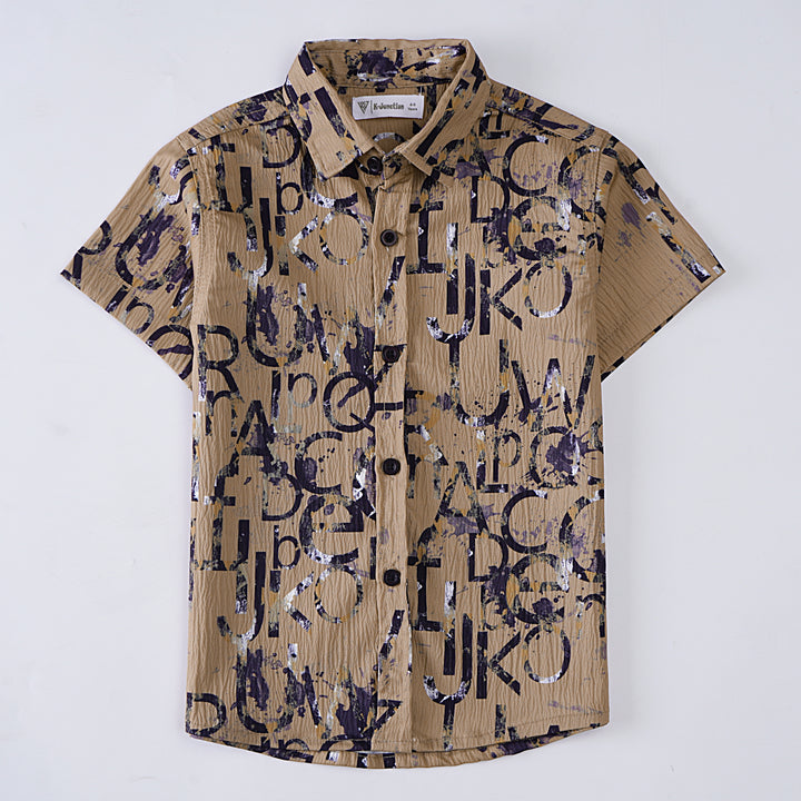 Boys Printed Half Sleeves Shirt