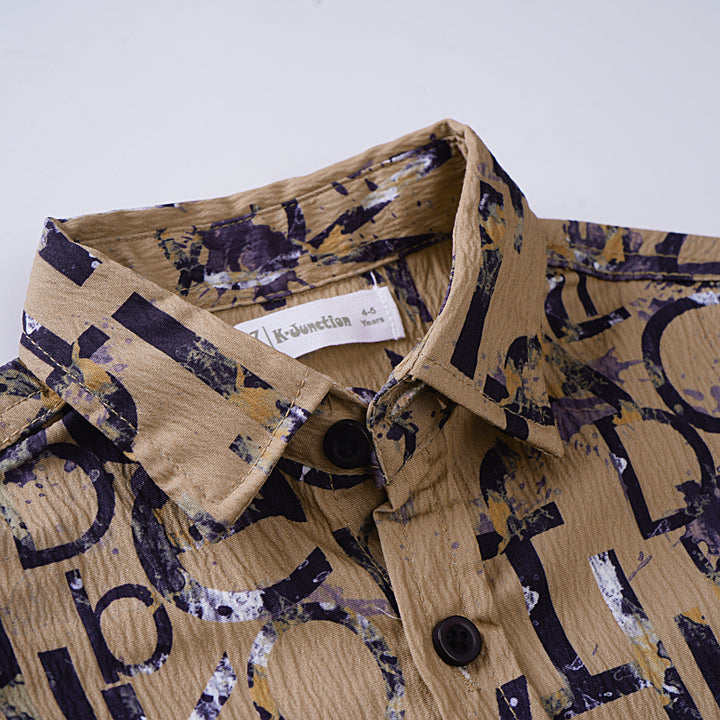 Boys Printed Half Sleeves Shirt