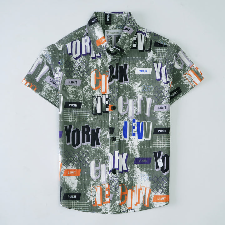 Boys Printed Half Sleeves Shirt
