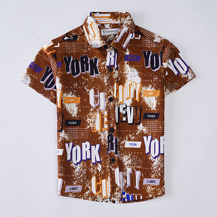 Boys Printed Half Sleeves Shirt
