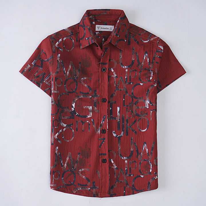 Boys Printed Half Sleeves Shirt