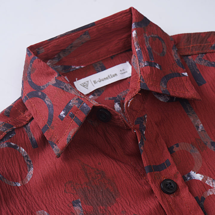 Boys Printed Half Sleeves Shirt