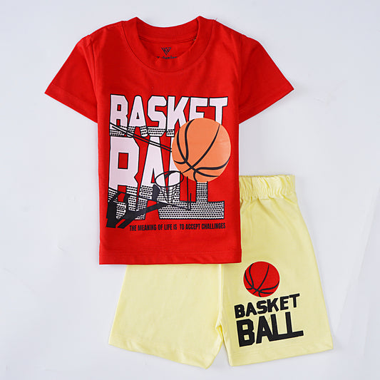 Boys Half Sleeves 2 Piece Suit (Basket)