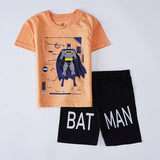 Boys Half Sleeves 2 Piece Suit (batman)
