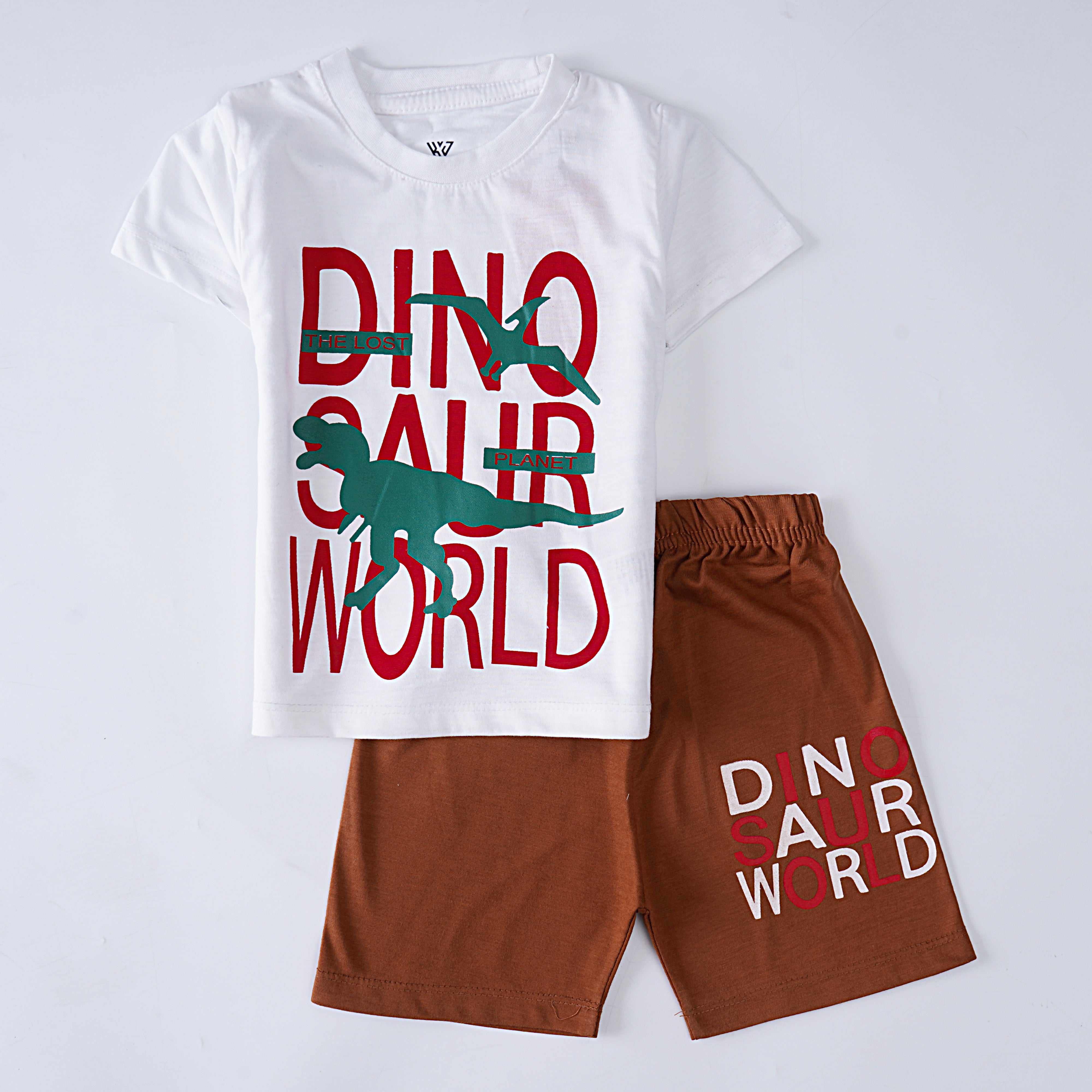 Boys Half Sleeves 2 Piece Suit (Dino)