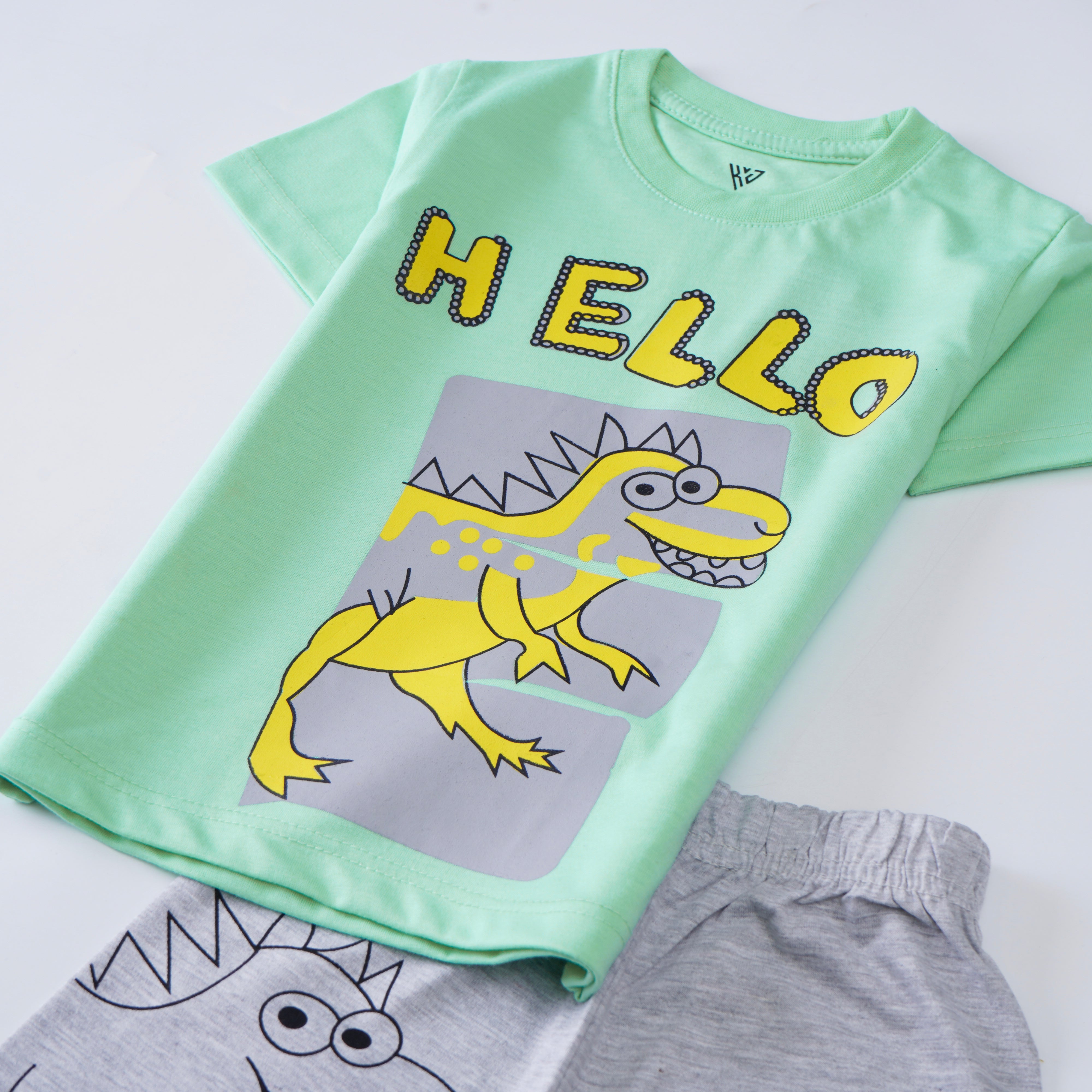 Boys Half Sleeves 2 Piece Suit (Hello)