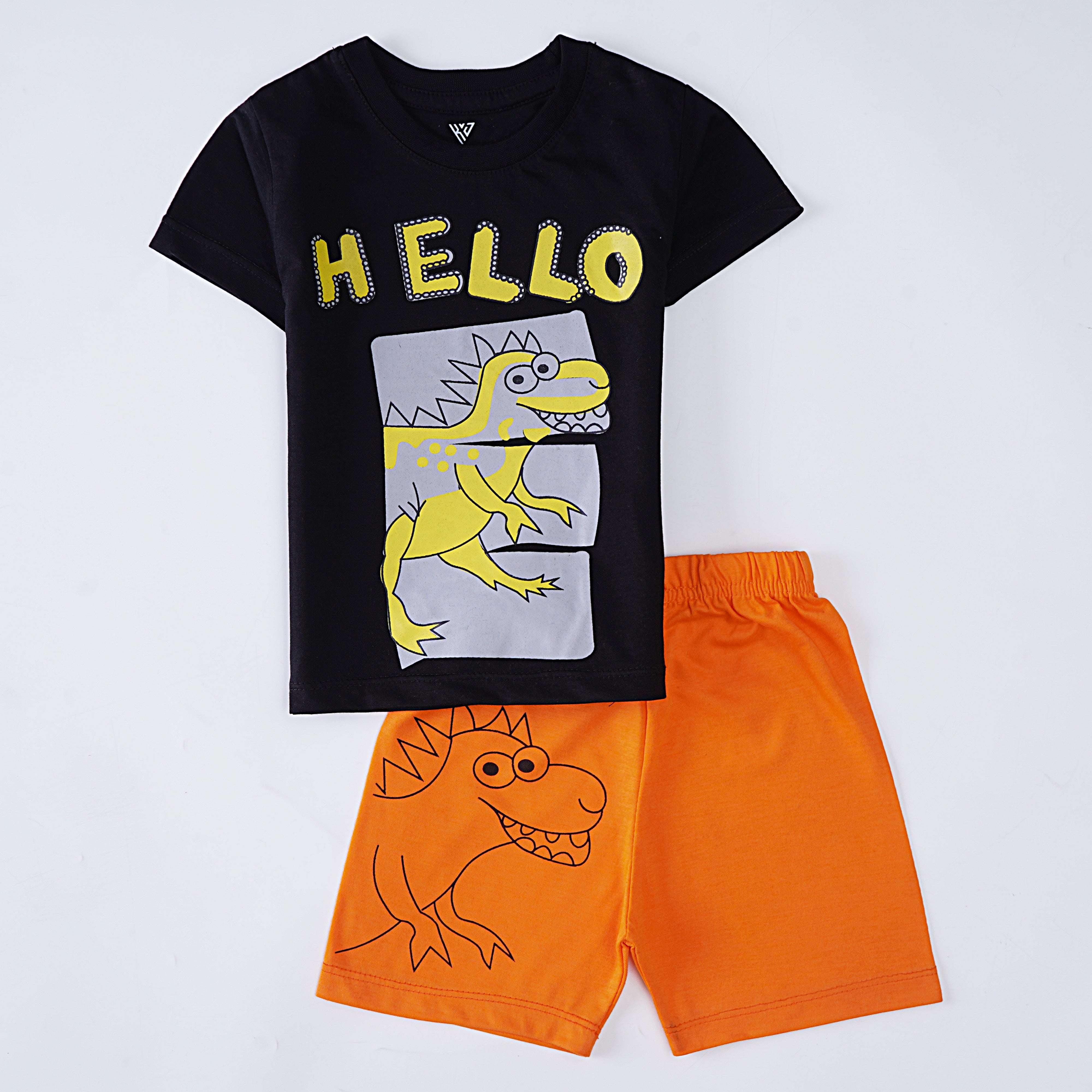 Boys Half Sleeves 2 Piece Suit (Hello)