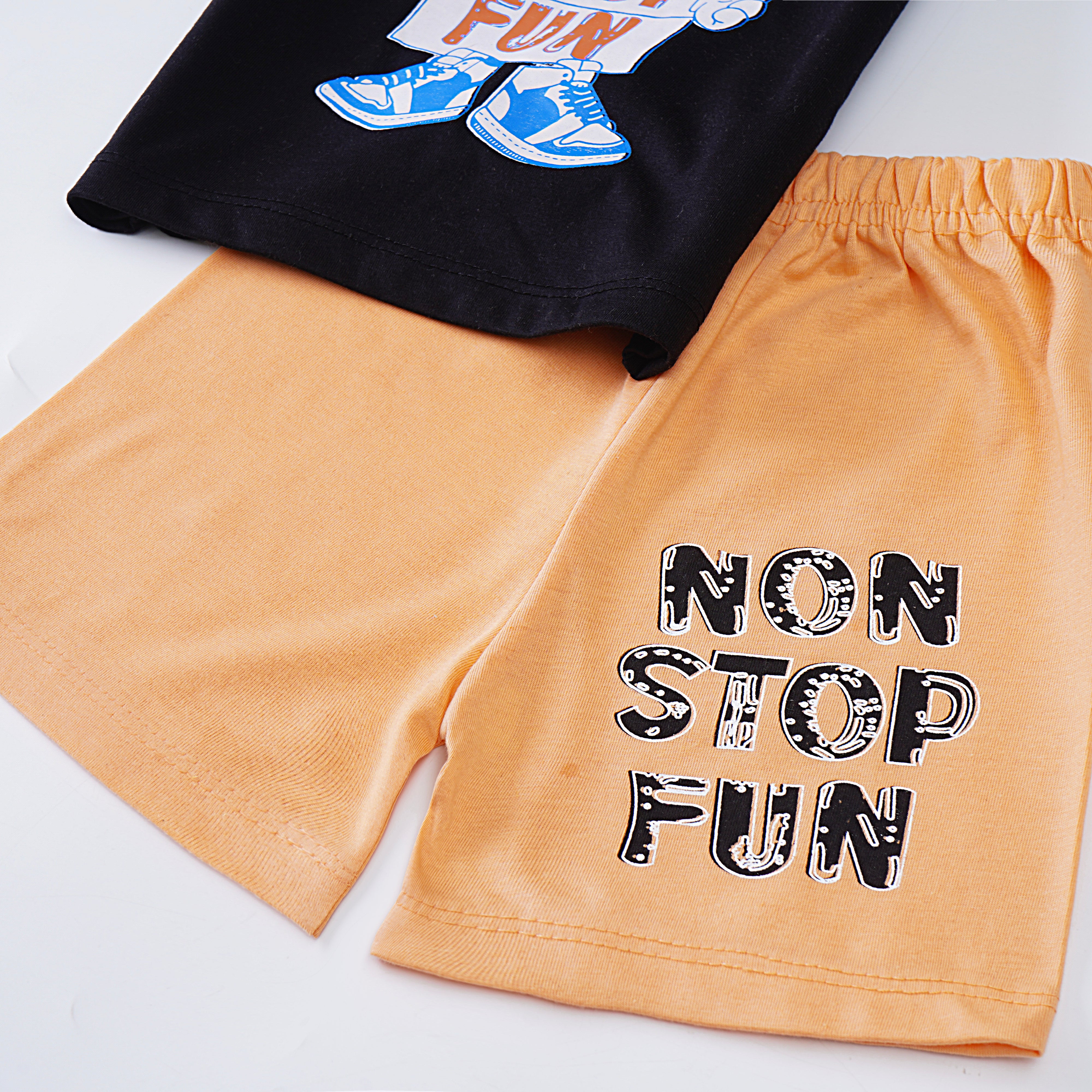 Boys Half Sleeves 2 Piece Suit (Non Stop Fun)