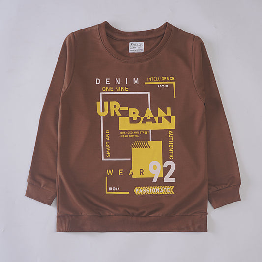 Boys Printed Full Sleeve Sweat T-Shirt (Urban)