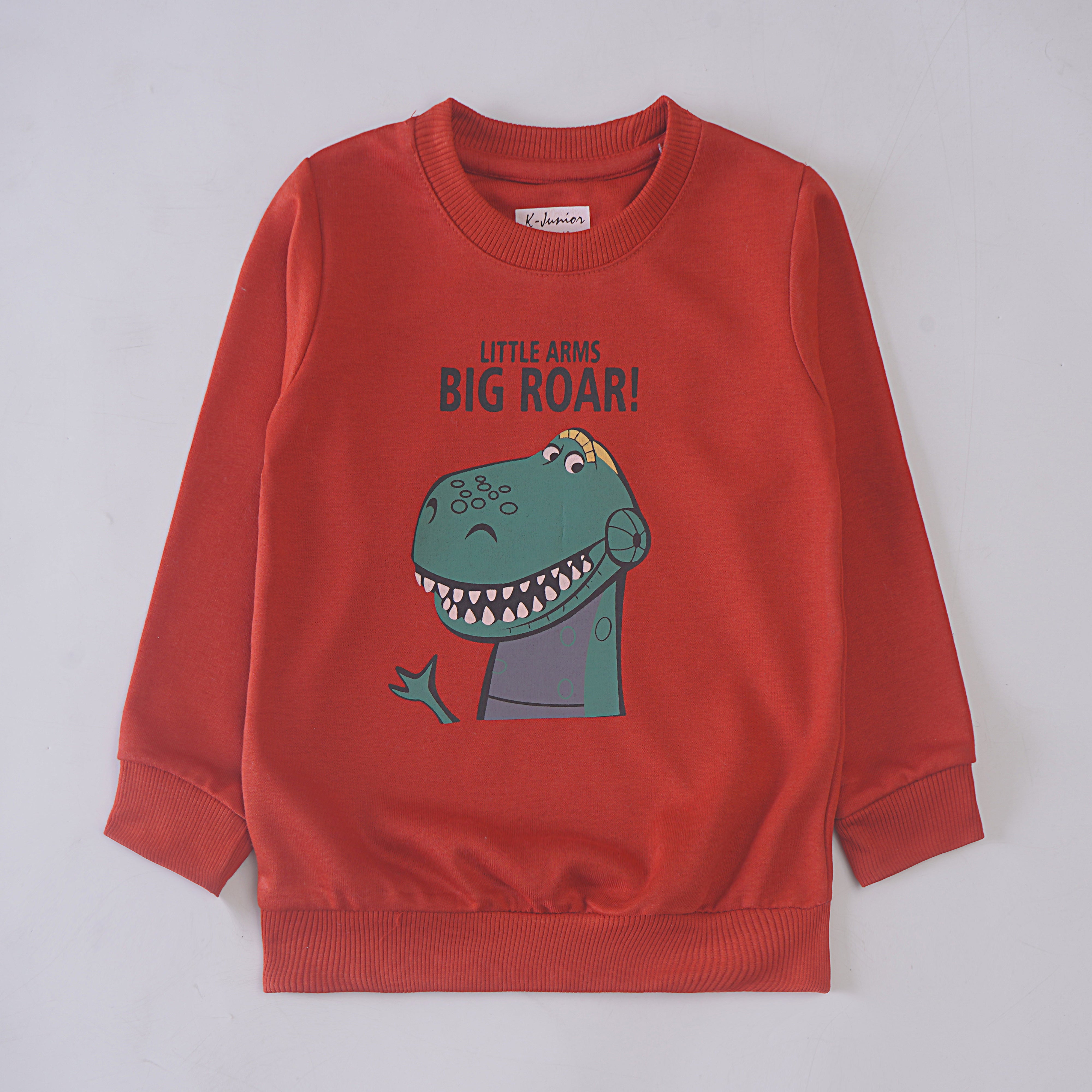 Boys Printed Full Sleeve Sweat T-Shirt (Dino)