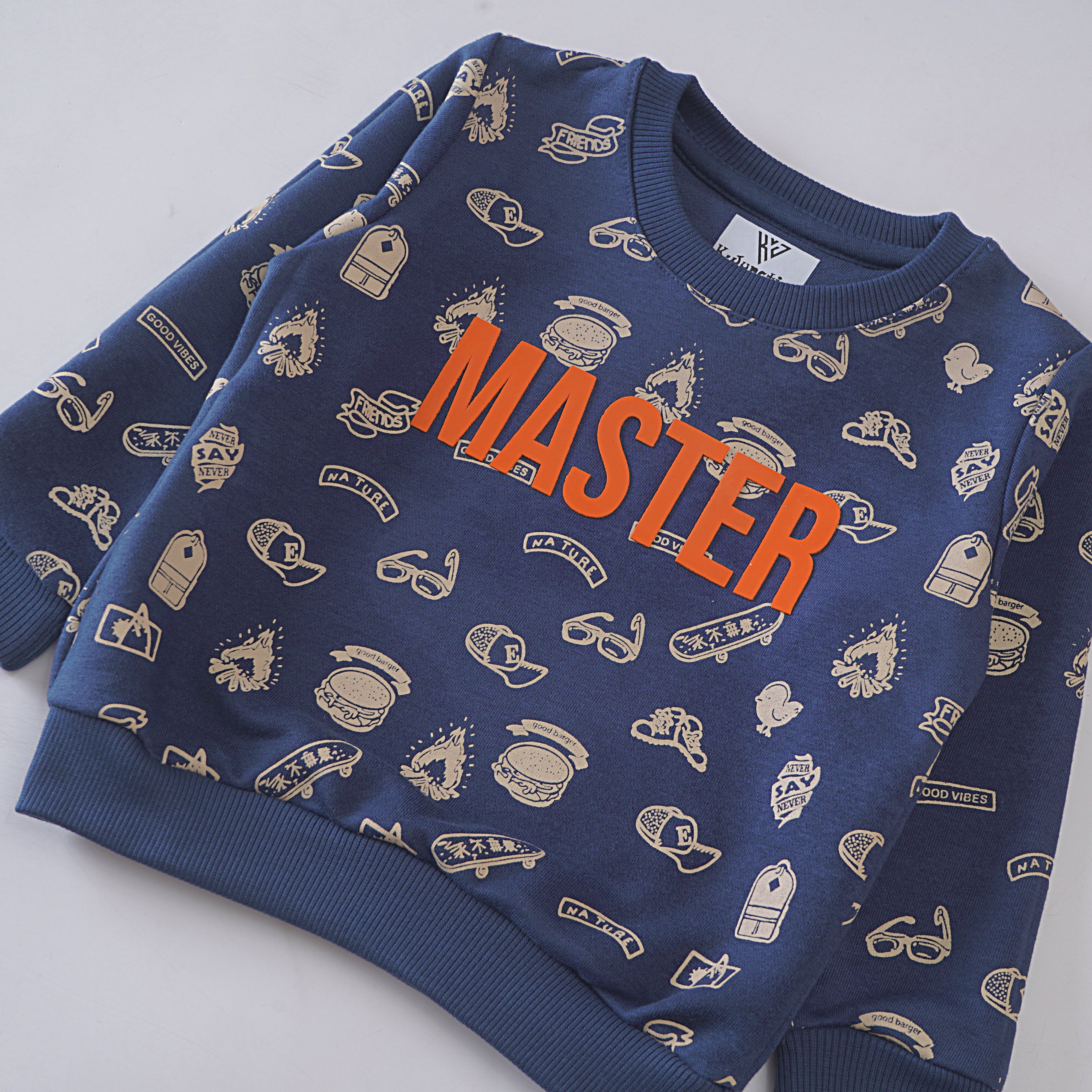 Boys Printed Full Sleeve Sweat T-Shirt (7205)