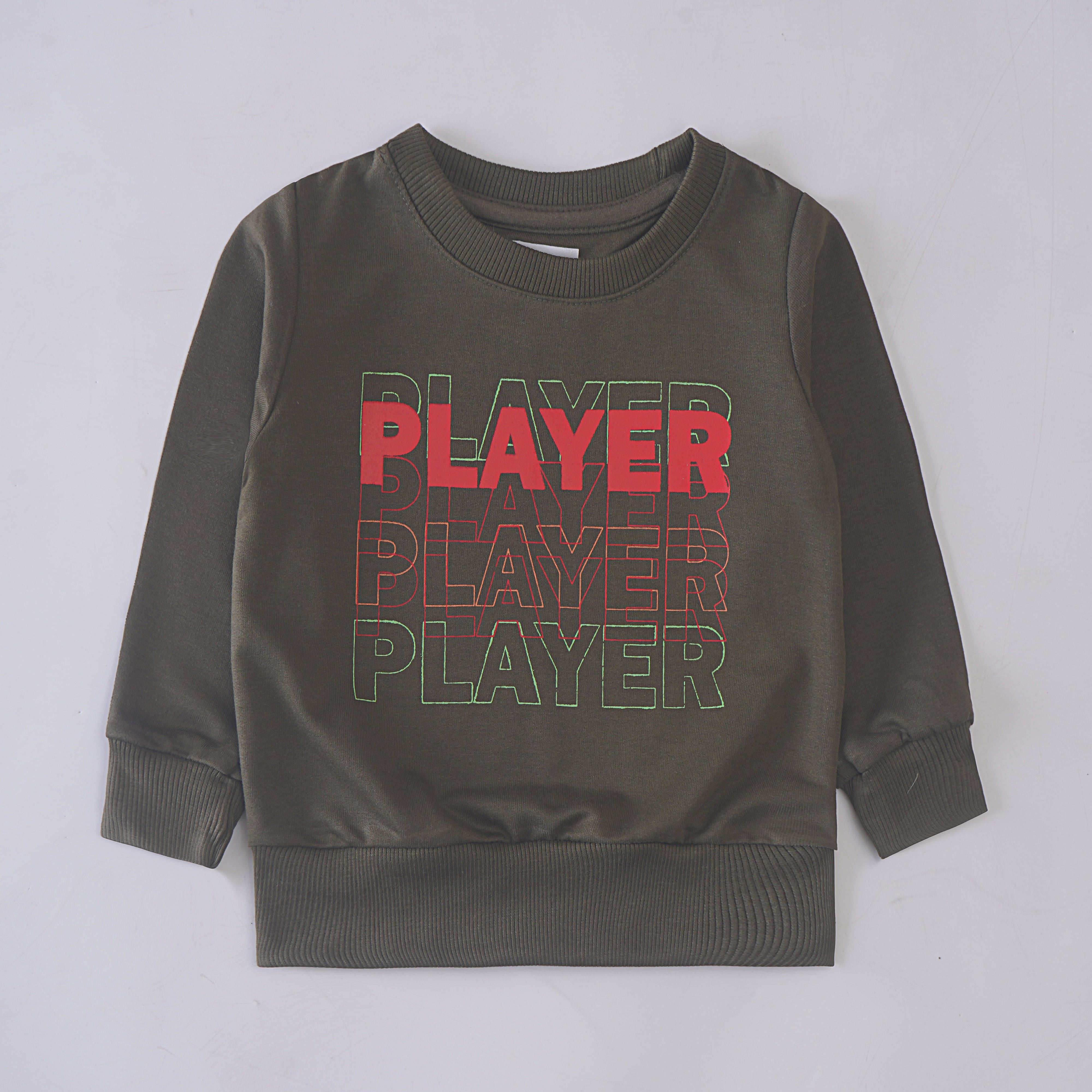 Boys Printed Full Sleeve Sweat T-Shirt (Player)