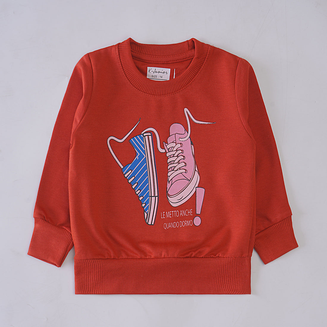 Boys Printed Full Sleeve Sweat T-Shirt (Shoes)