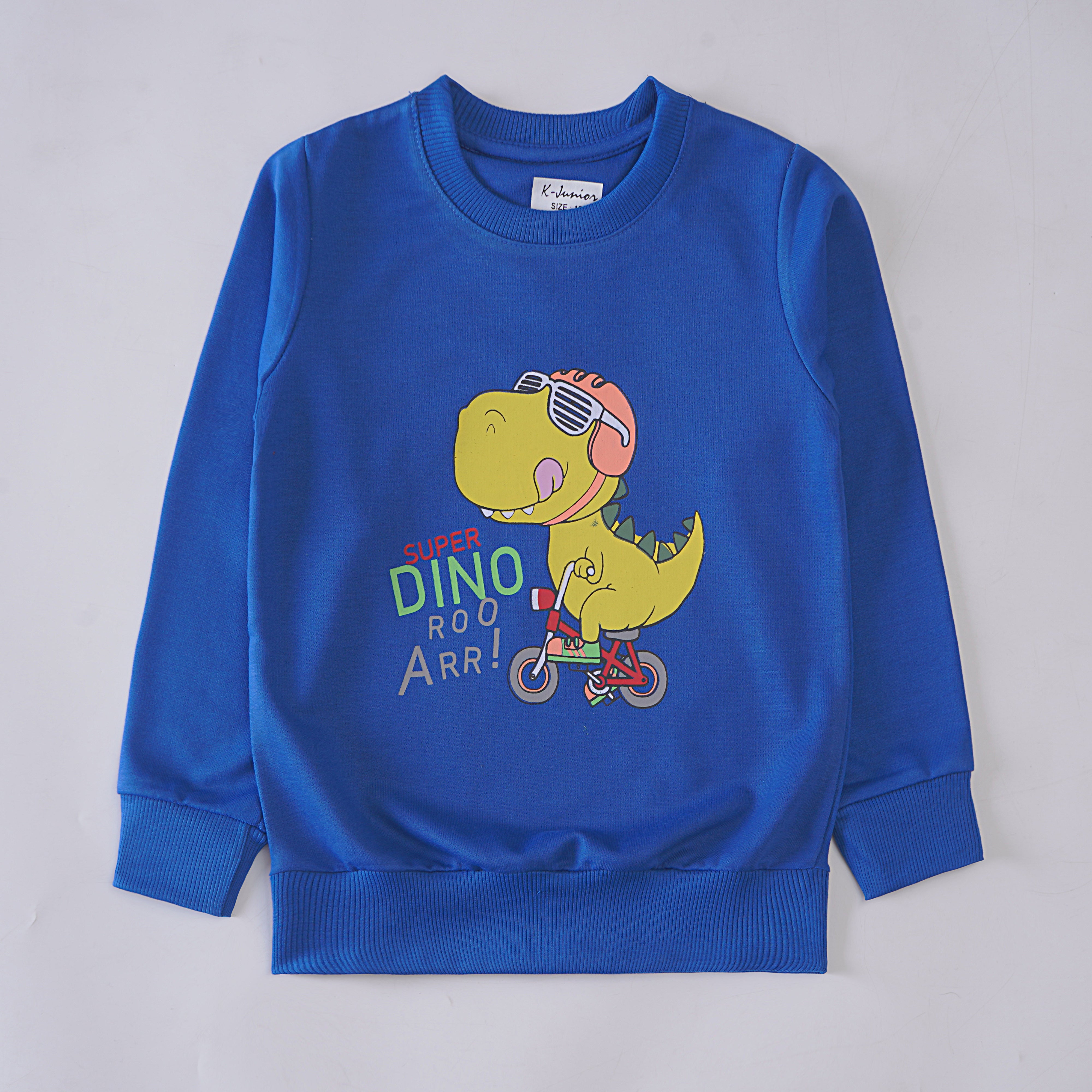 Boys Printed Full Sleeve Sweat T-Shirt (Dino)