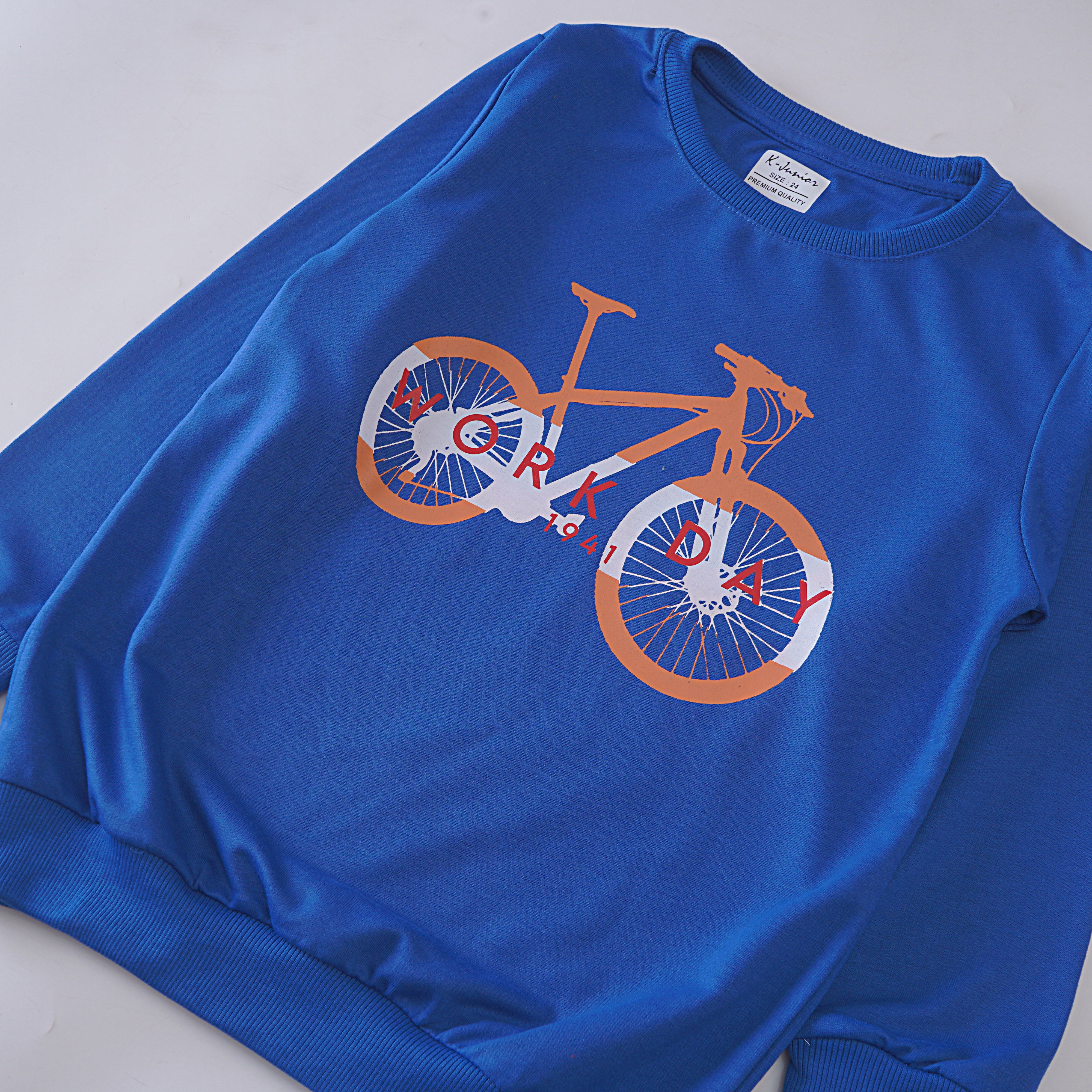 Boys Printed Full Sleeve SweatShirt ( Cycle )