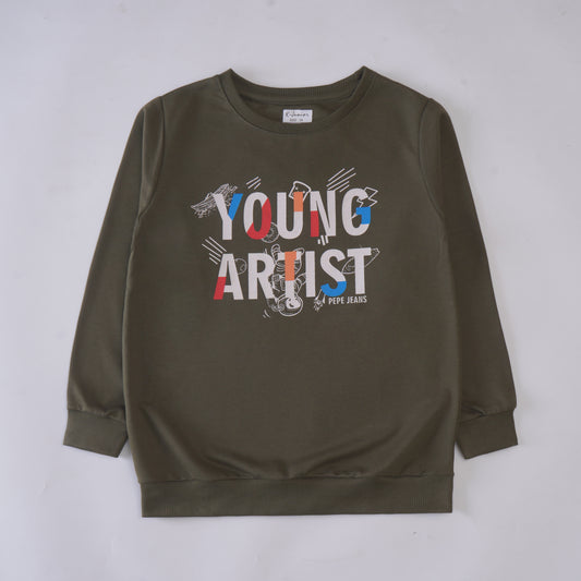 Boys Printed Full Sleeve Sweat Shirt (Young)