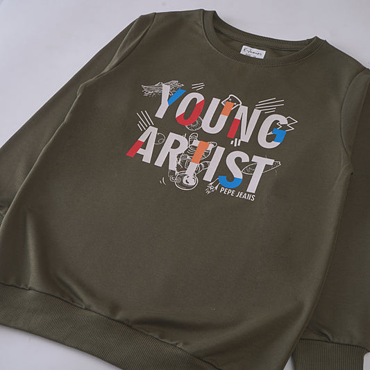 Boys Printed Full Sleeve Sweat Shirt (Young)