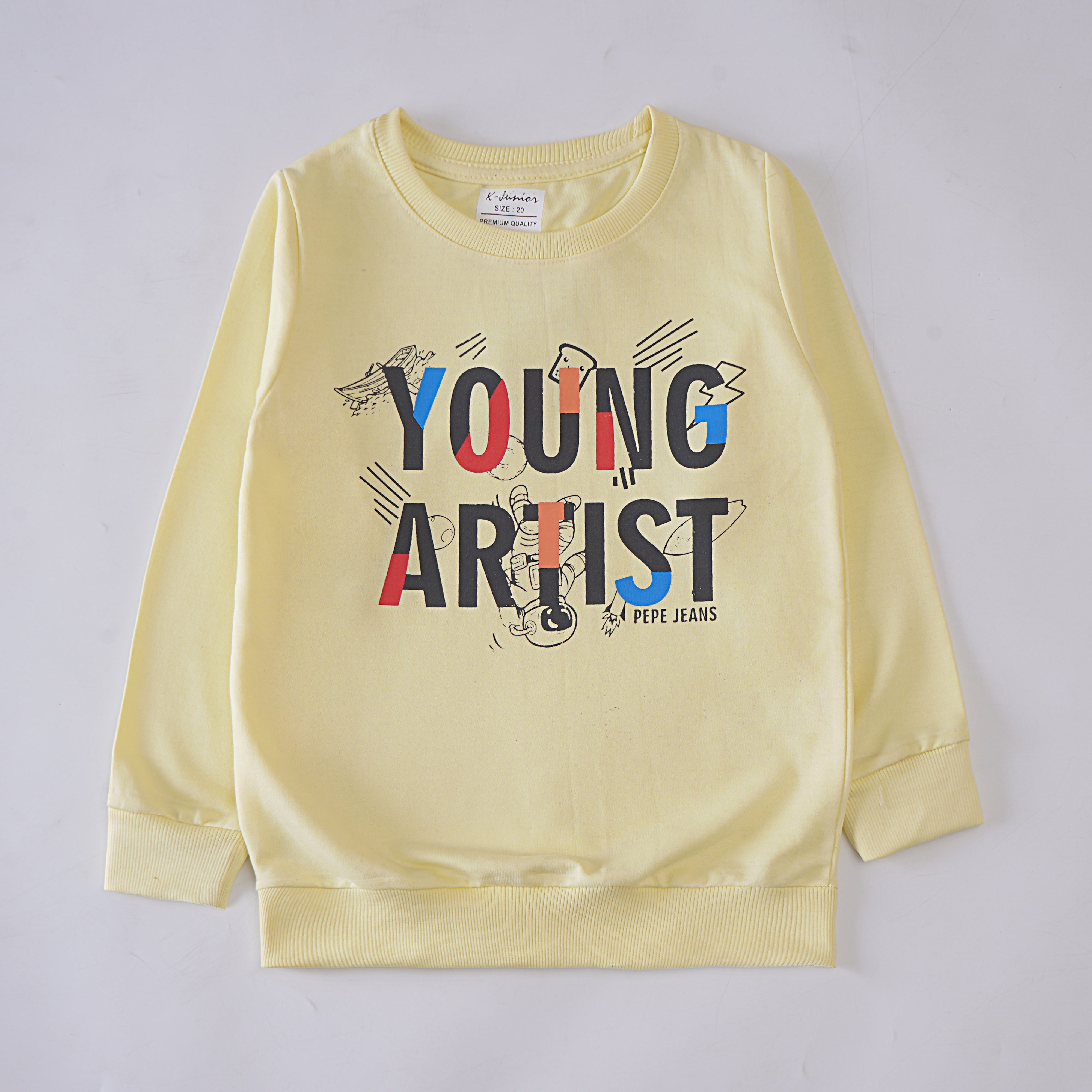 Boys Printed Full Sleeve Sweat Shirt (Young)