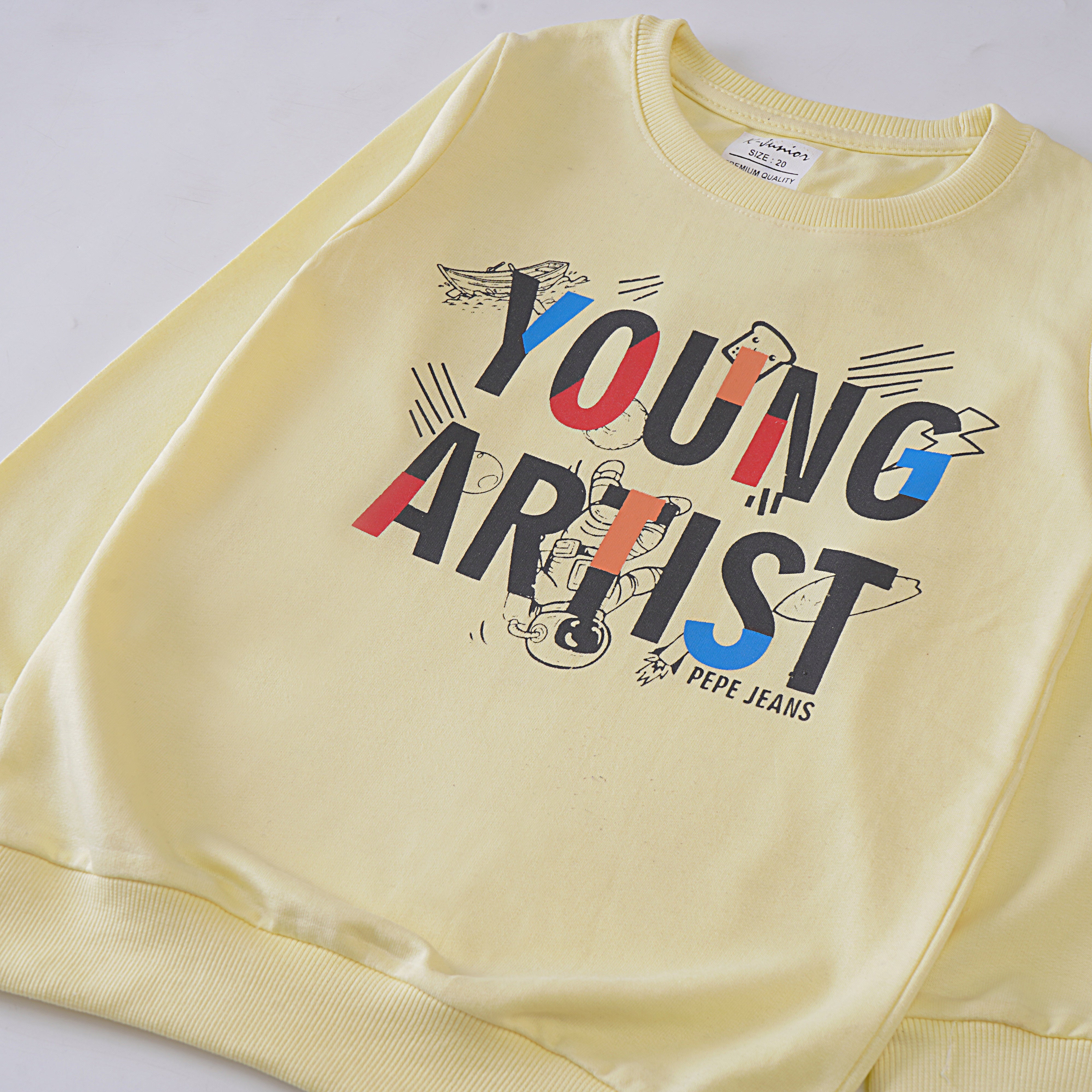 Boys Printed Full Sleeve Sweat Shirt (Young)