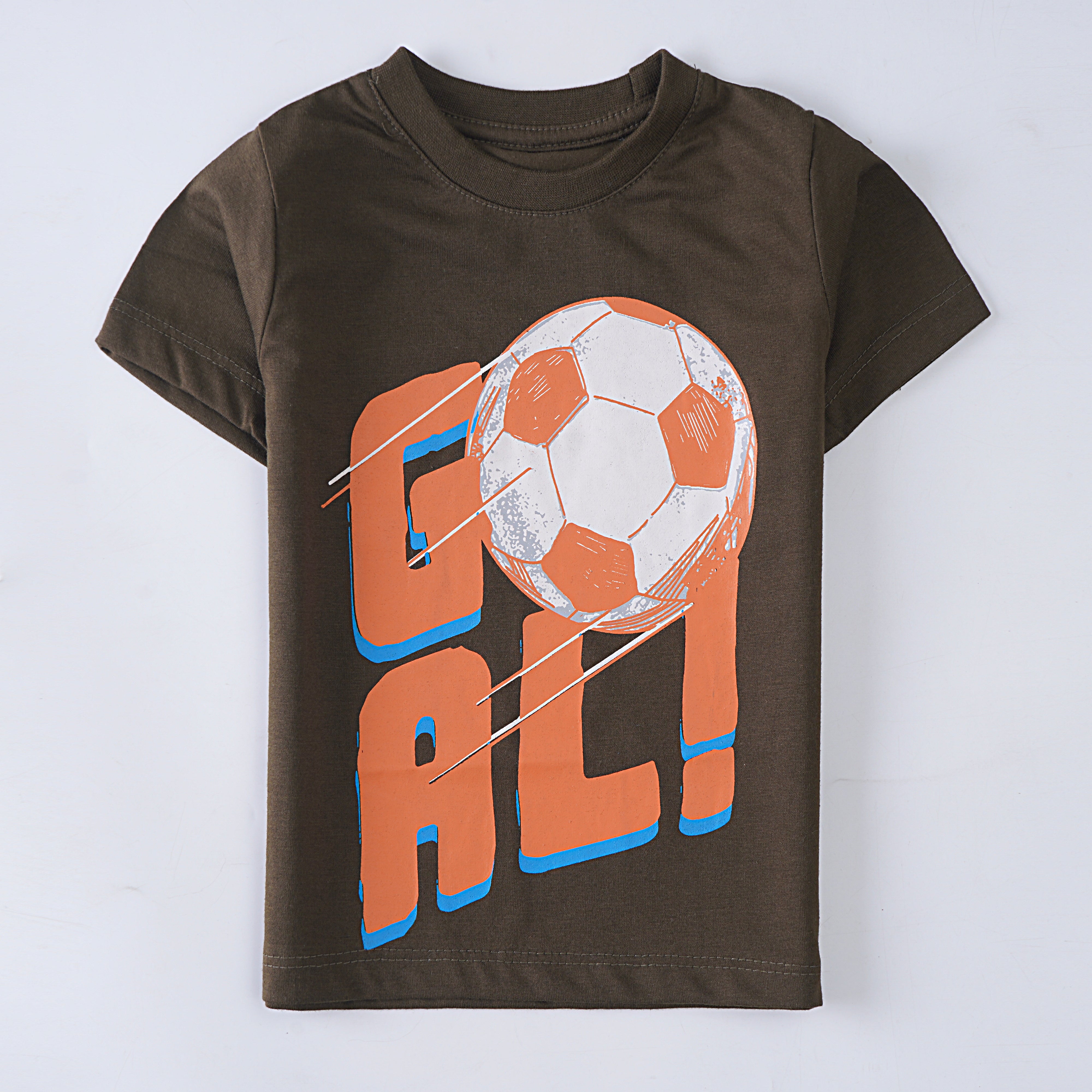 Boys Half Sleeves-Printed T-Shirt (Goal)