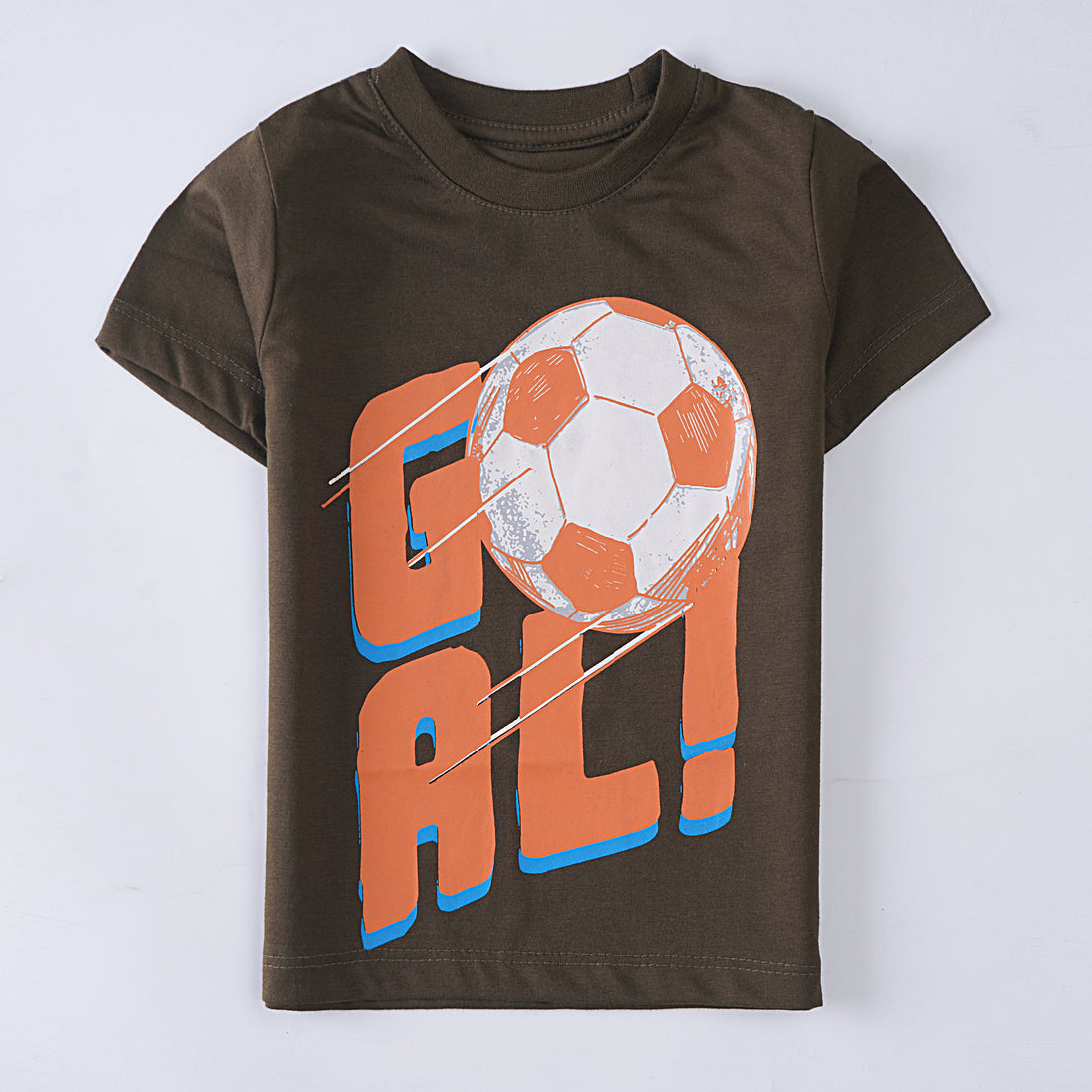 Boys Half Sleeves-Printed T-Shirt (Goal)