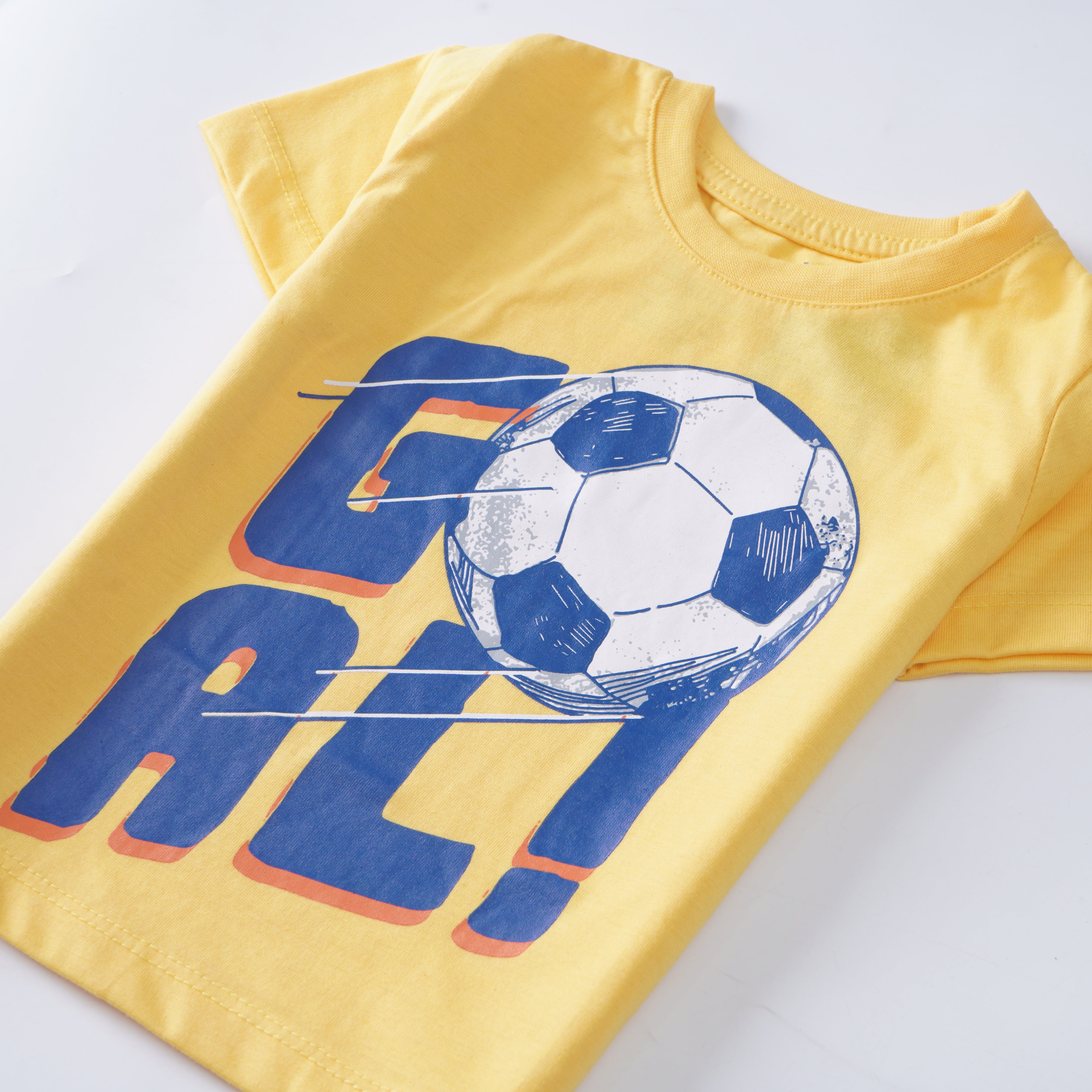Boys Half Sleeves-Printed T-Shirt (Goal)