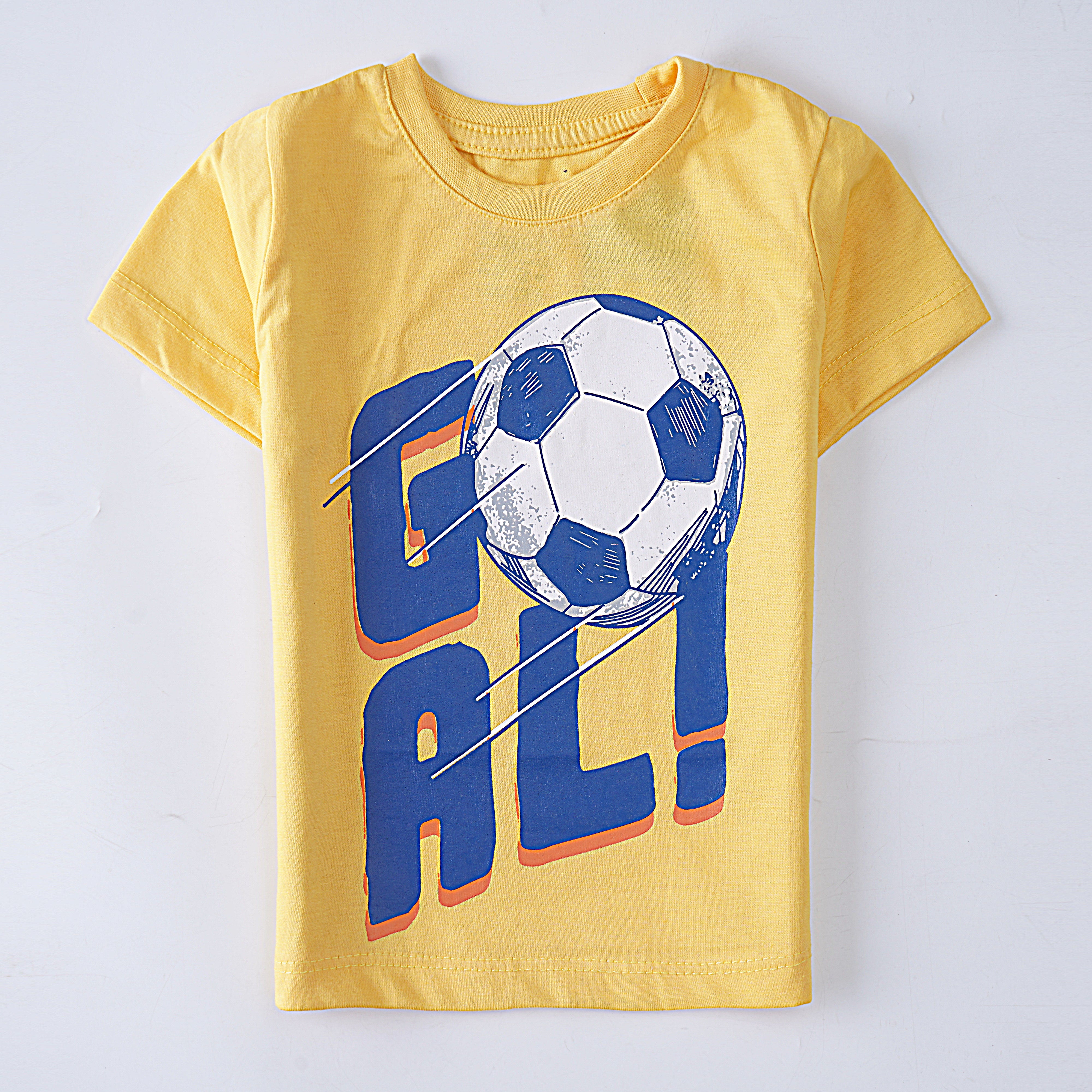 Boys Half Sleeves-Printed T-Shirt (Goal)