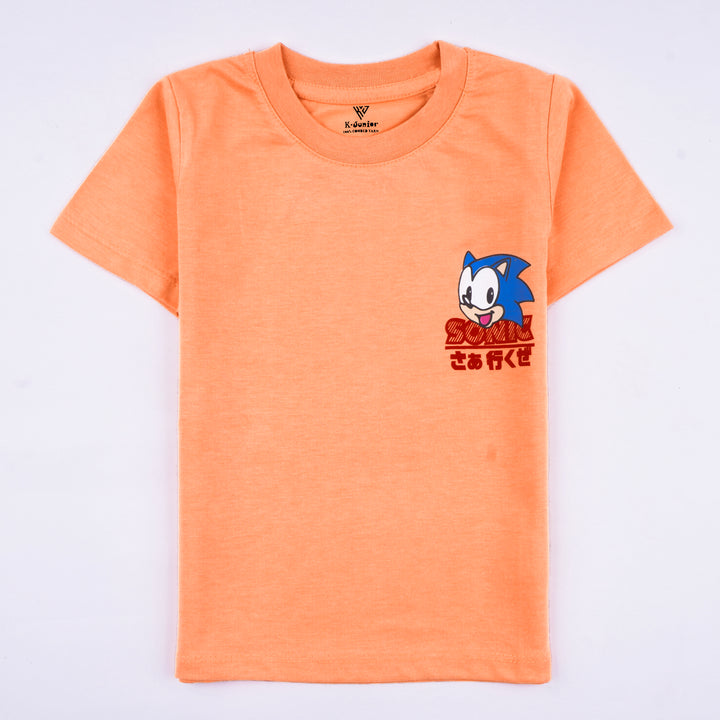 Infant Boys Half Sleeves-Printed T-Shirt (Hedge-Hog)