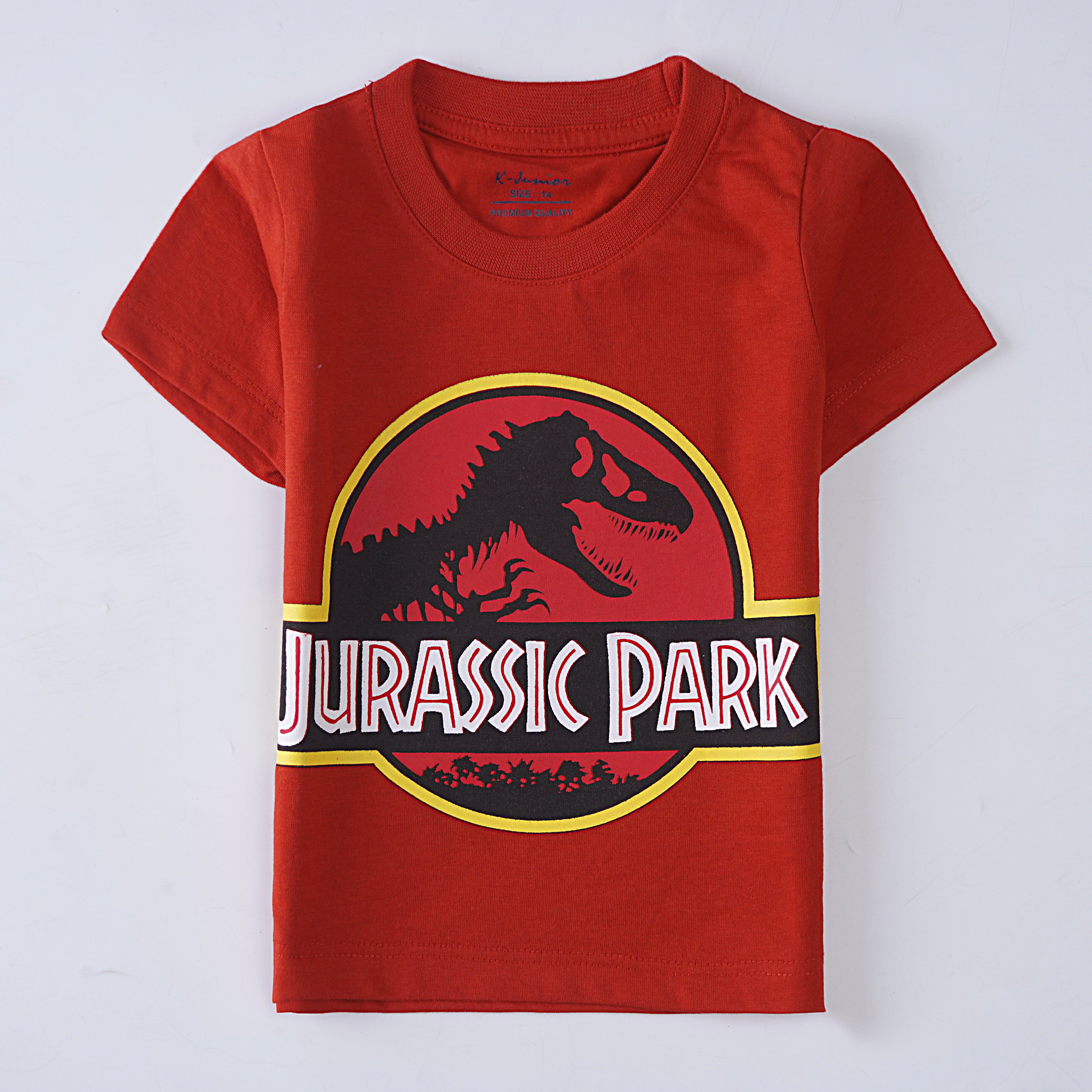 Boys Half Sleeves-Printed T-Shirt (Jurassic)
