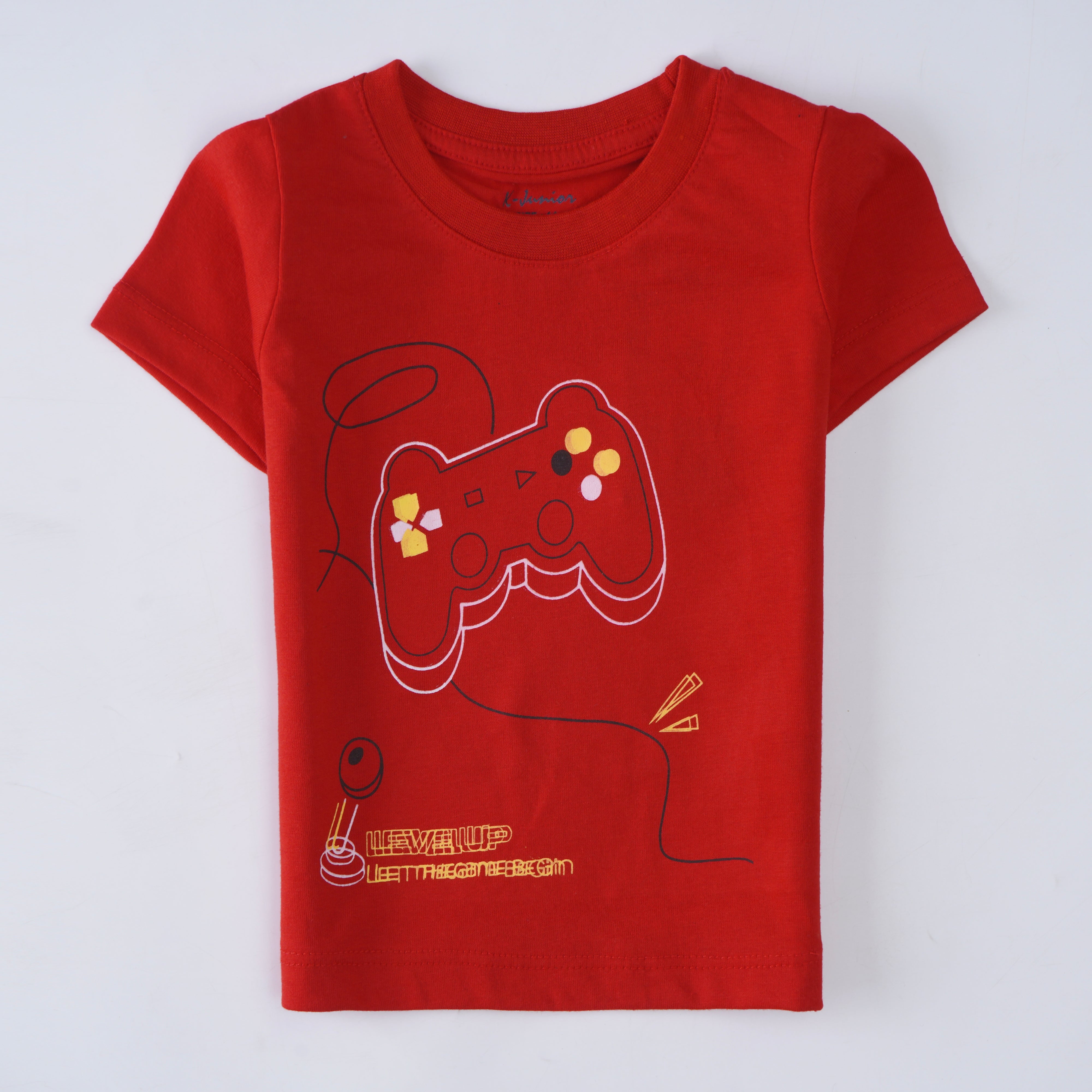 Boys Half Sleeves-Printed T-Shirt (Level Up)