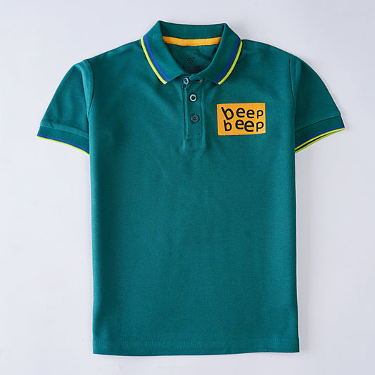 Boys Half Sleeves Polo T-Shirt(Beep)