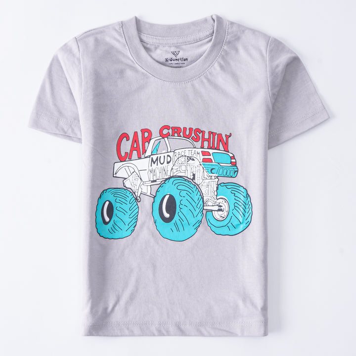 Infant Boys Half Sleeves-Printed T-Shirt (Crushin)
