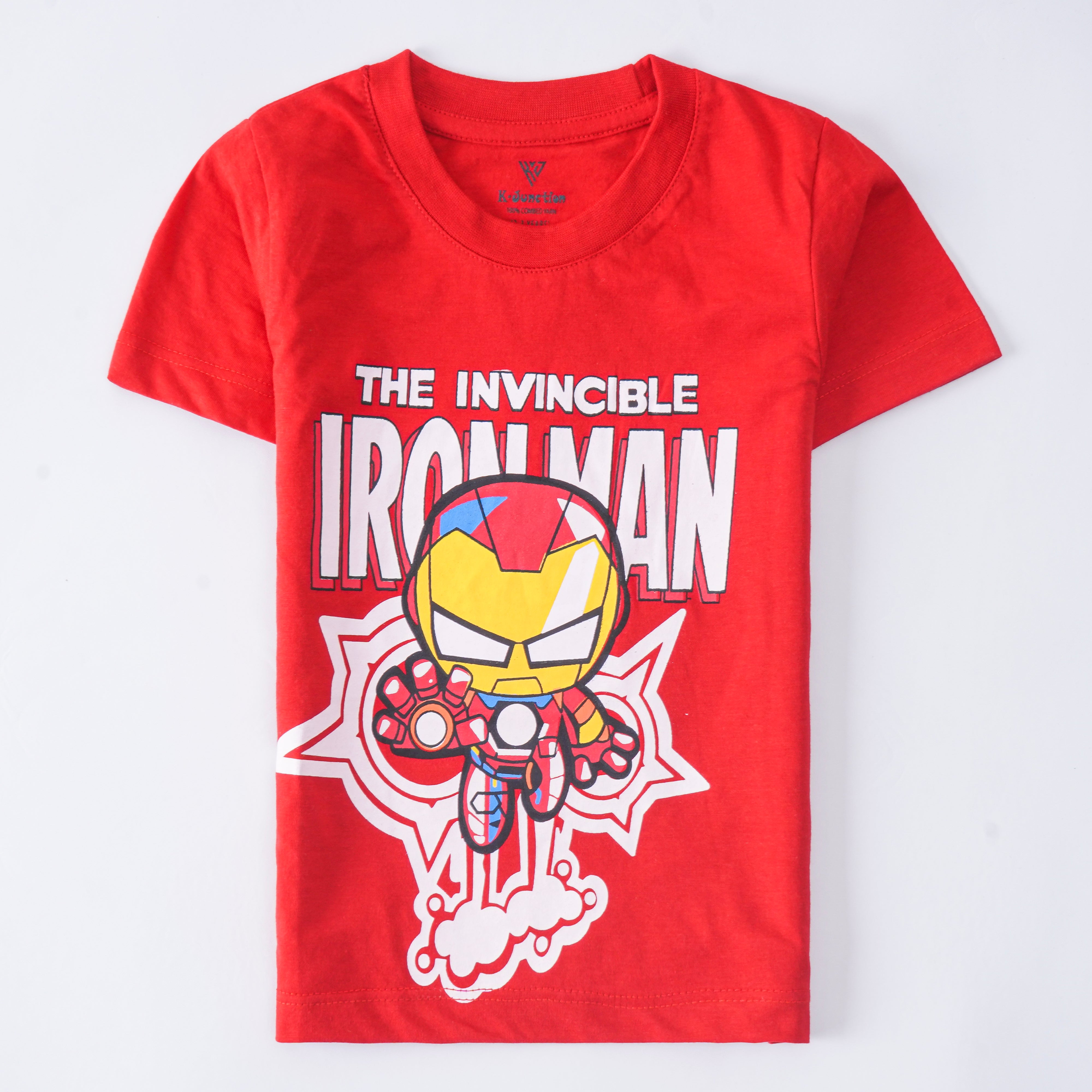 Infant Boys Half Sleeves-Printed T-Shirt (Iron-man)