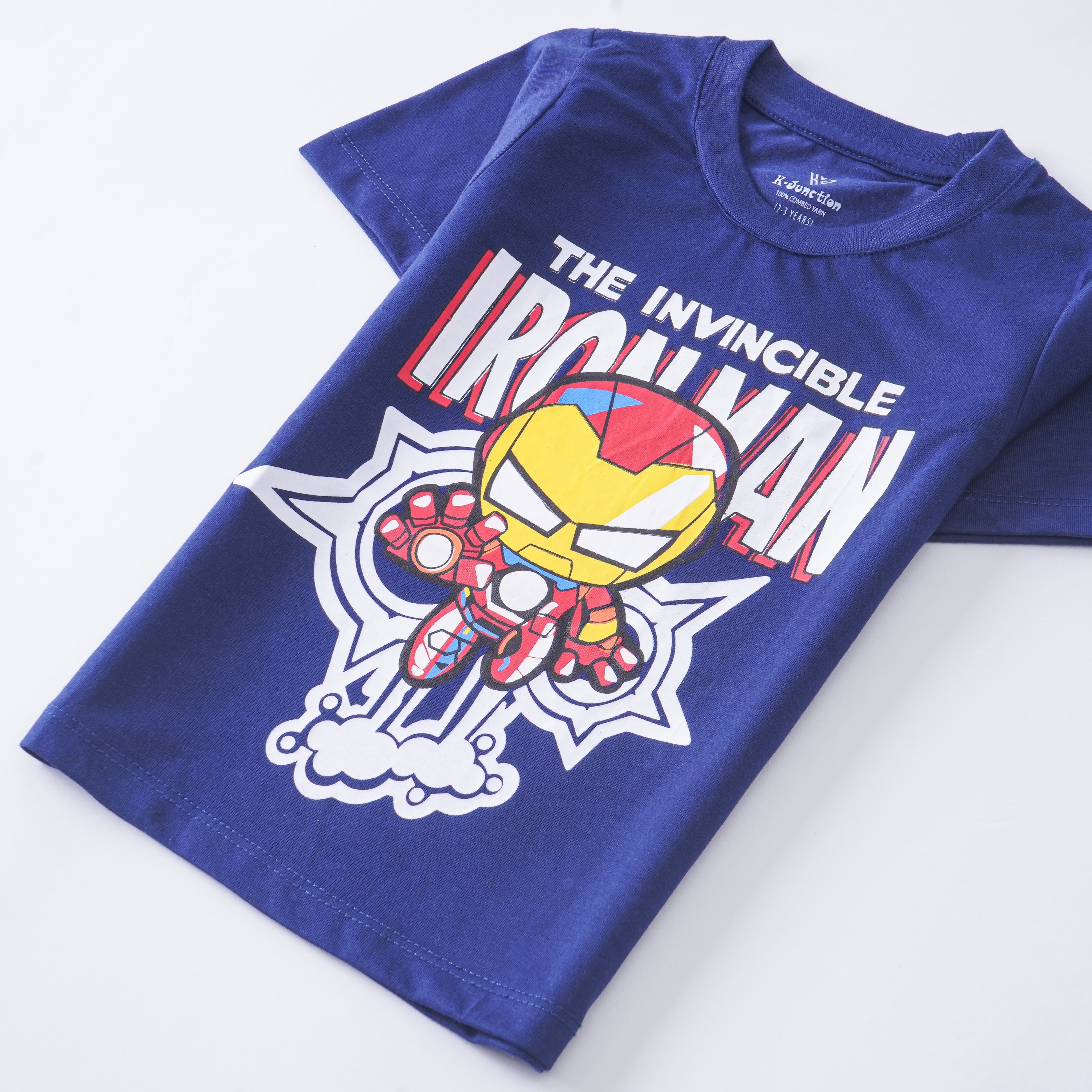 Infant Boys Half Sleeves-Printed T-Shirt (Iron-man)